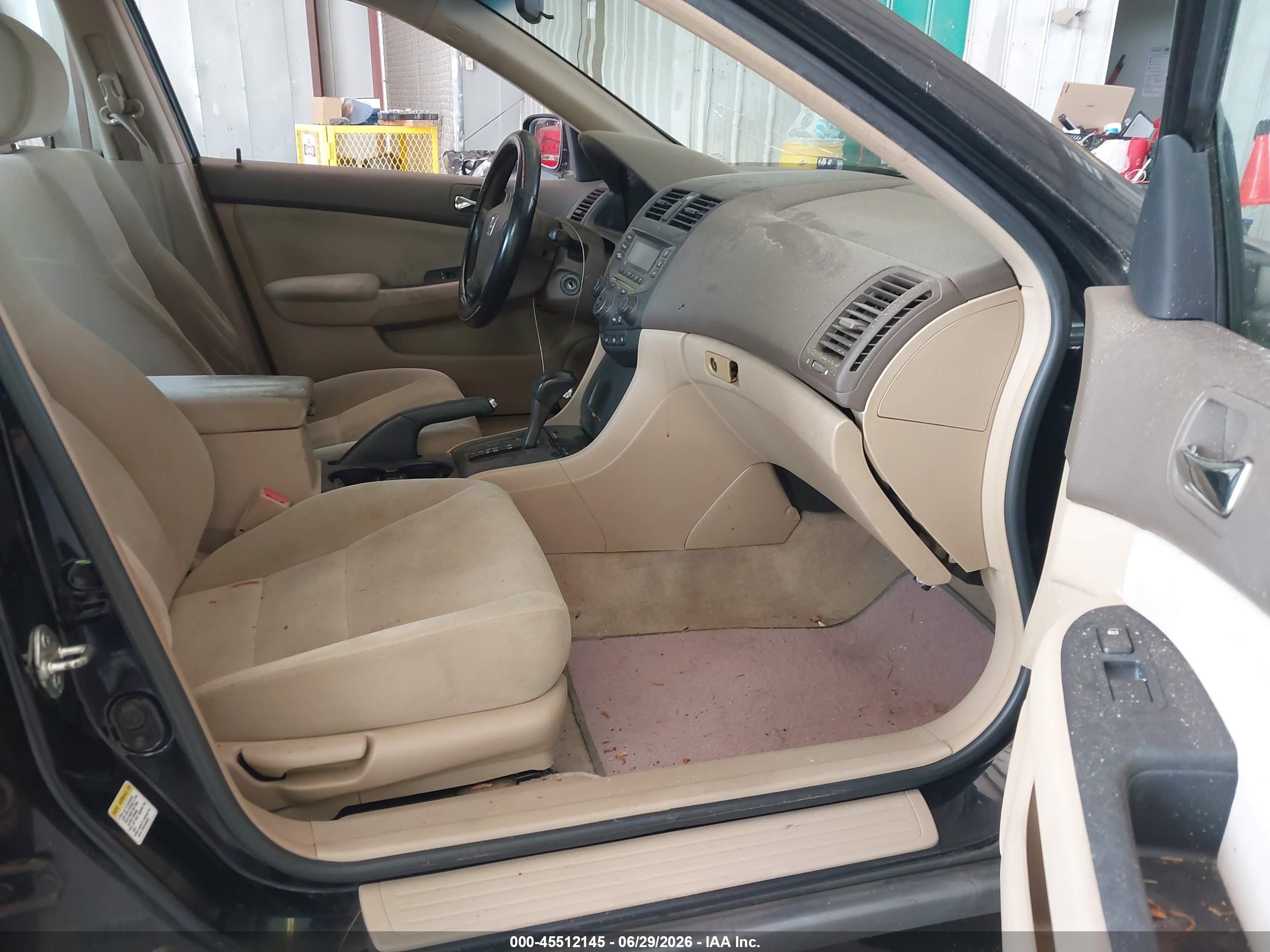 2007 Honda Accord 2.4 Lx Black vin: 1HGCM56437A074477