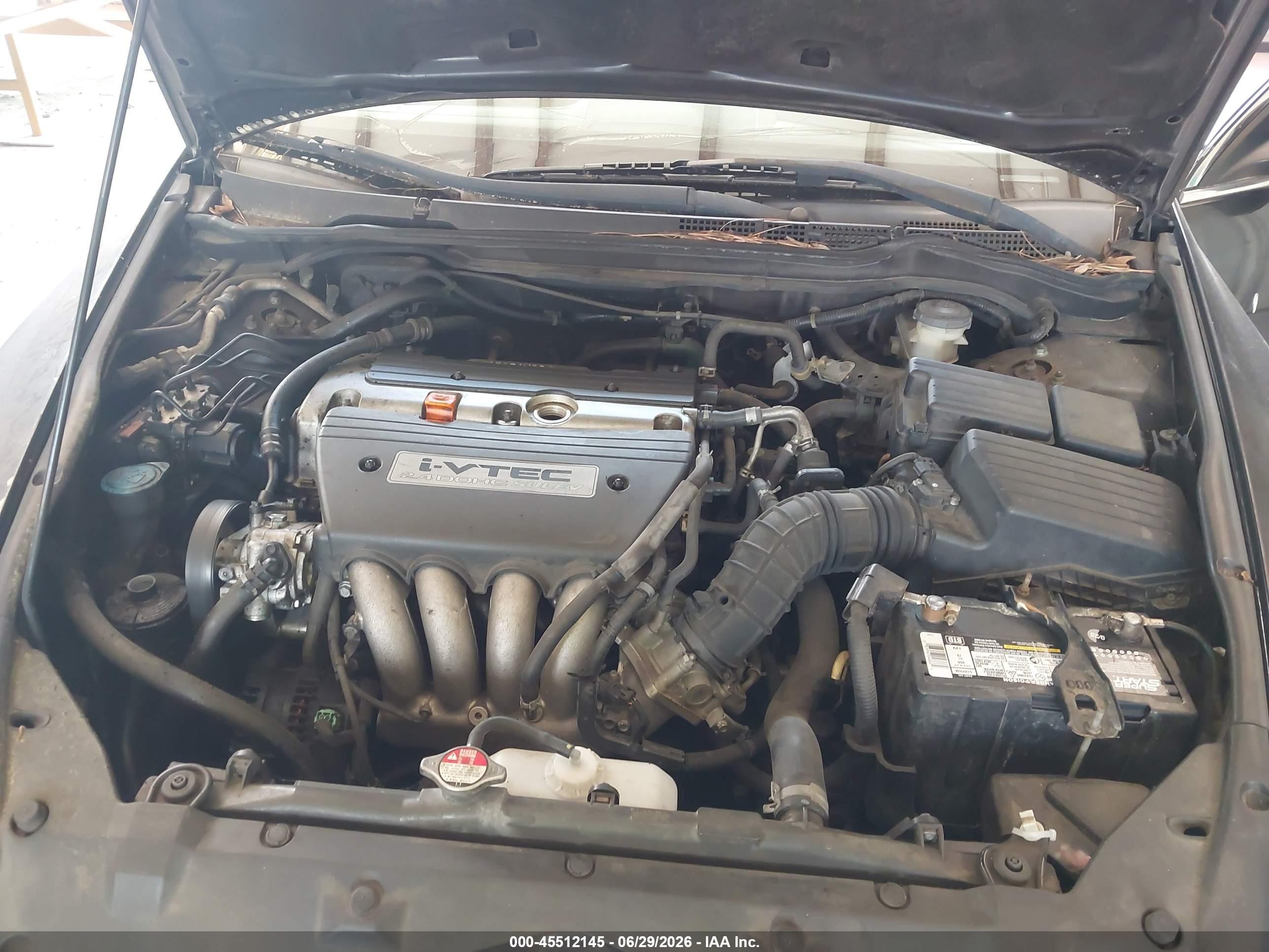 2007 Honda Accord 2.4 Lx Black vin: 1HGCM56437A074477