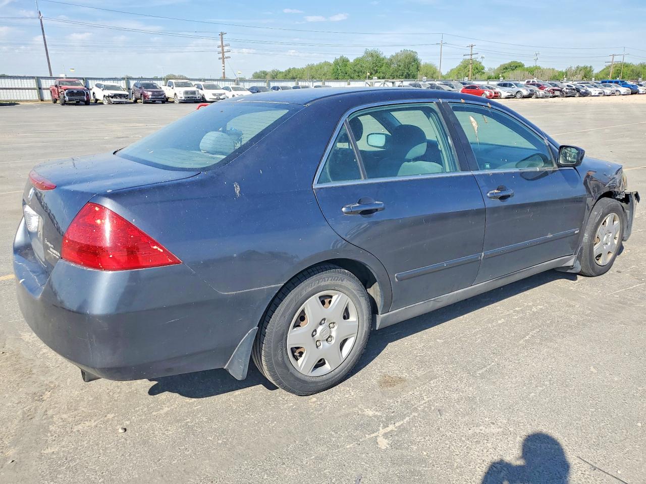 2007 Honda Accord Lx Blue vin: 1HGCM56437A100463