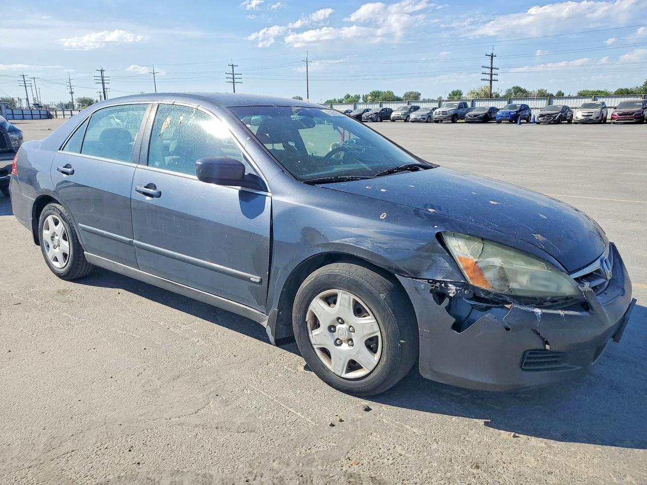 2007 Honda Accord Lx Blue vin: 1HGCM56437A100463