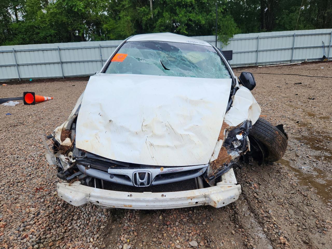 2007 Honda Accord Lx White vin: 1HGCM56437A195042