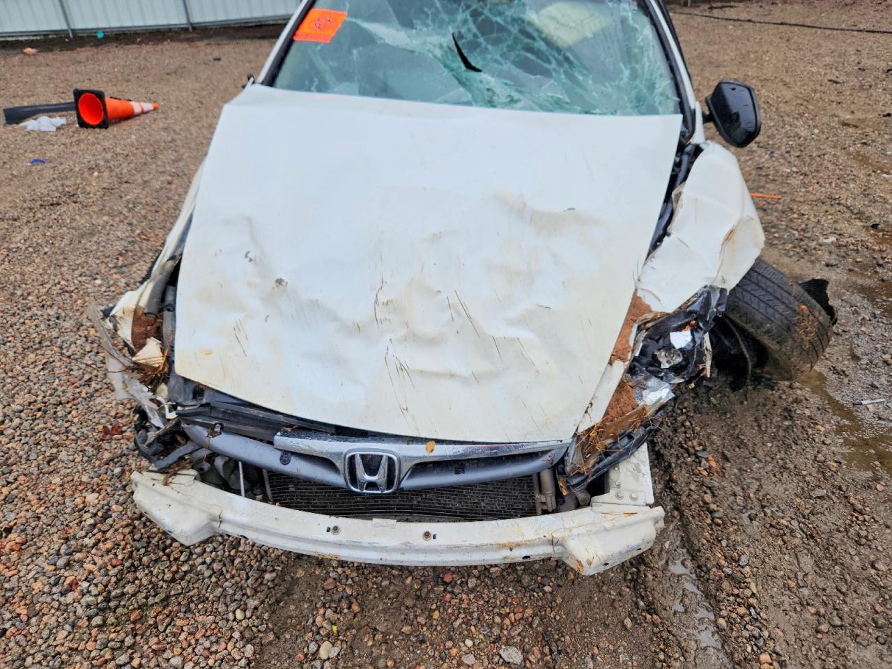 2007 Honda Accord Lx White vin: 1HGCM56437A195042