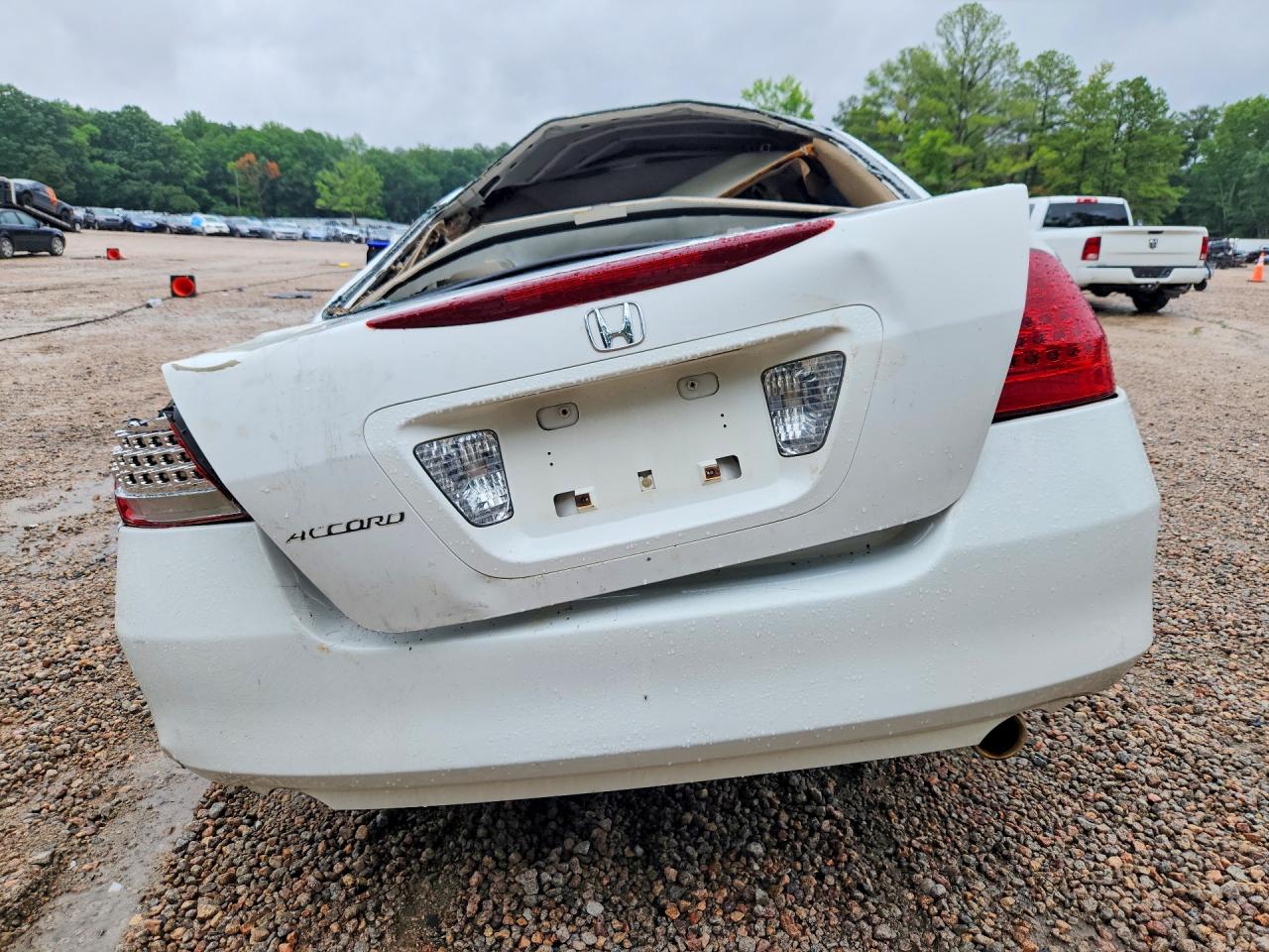 2007 Honda Accord Lx White vin: 1HGCM56437A195042