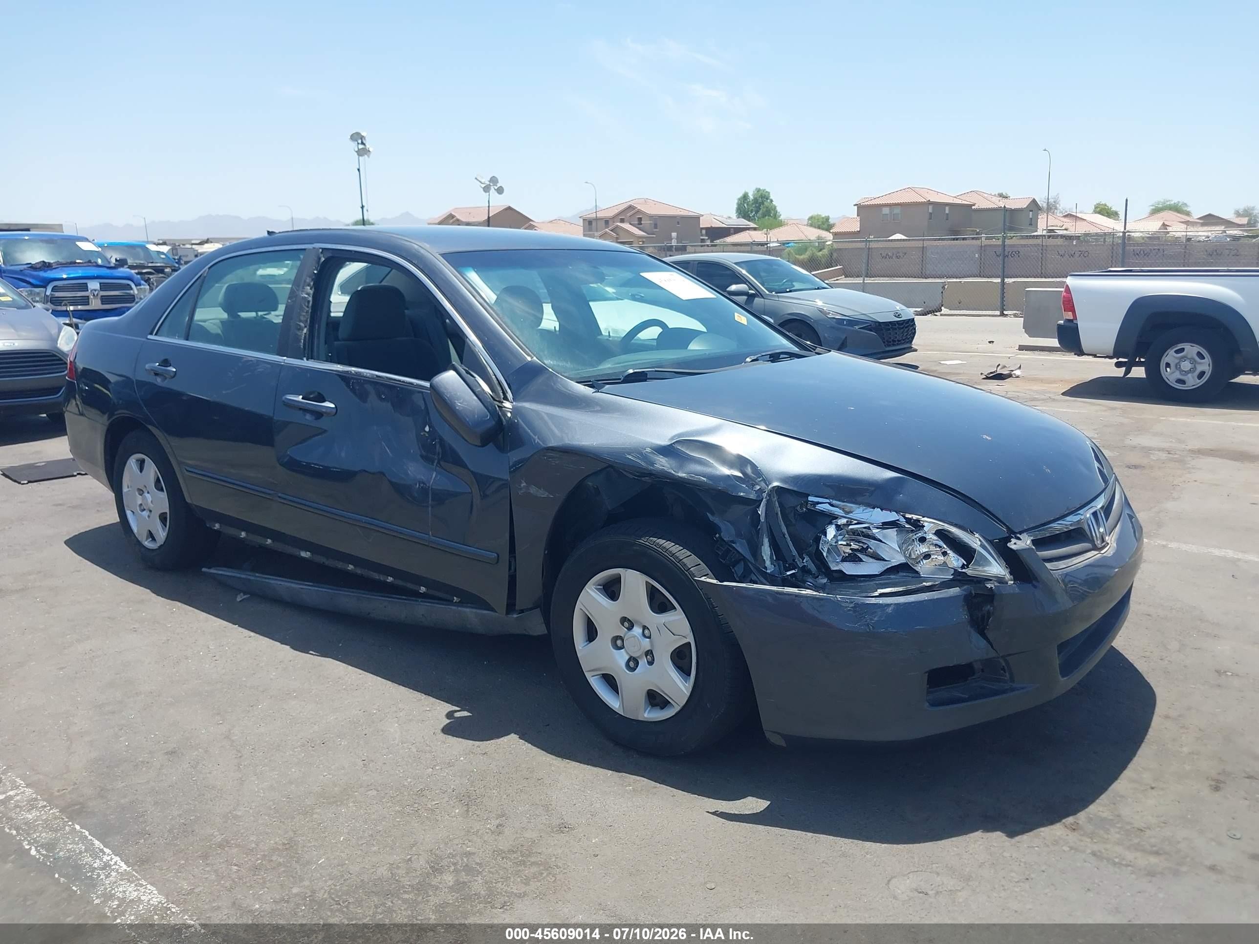 2007 Honda Accord 2.4 Lx Синий vin: 1HGCM56437A227956