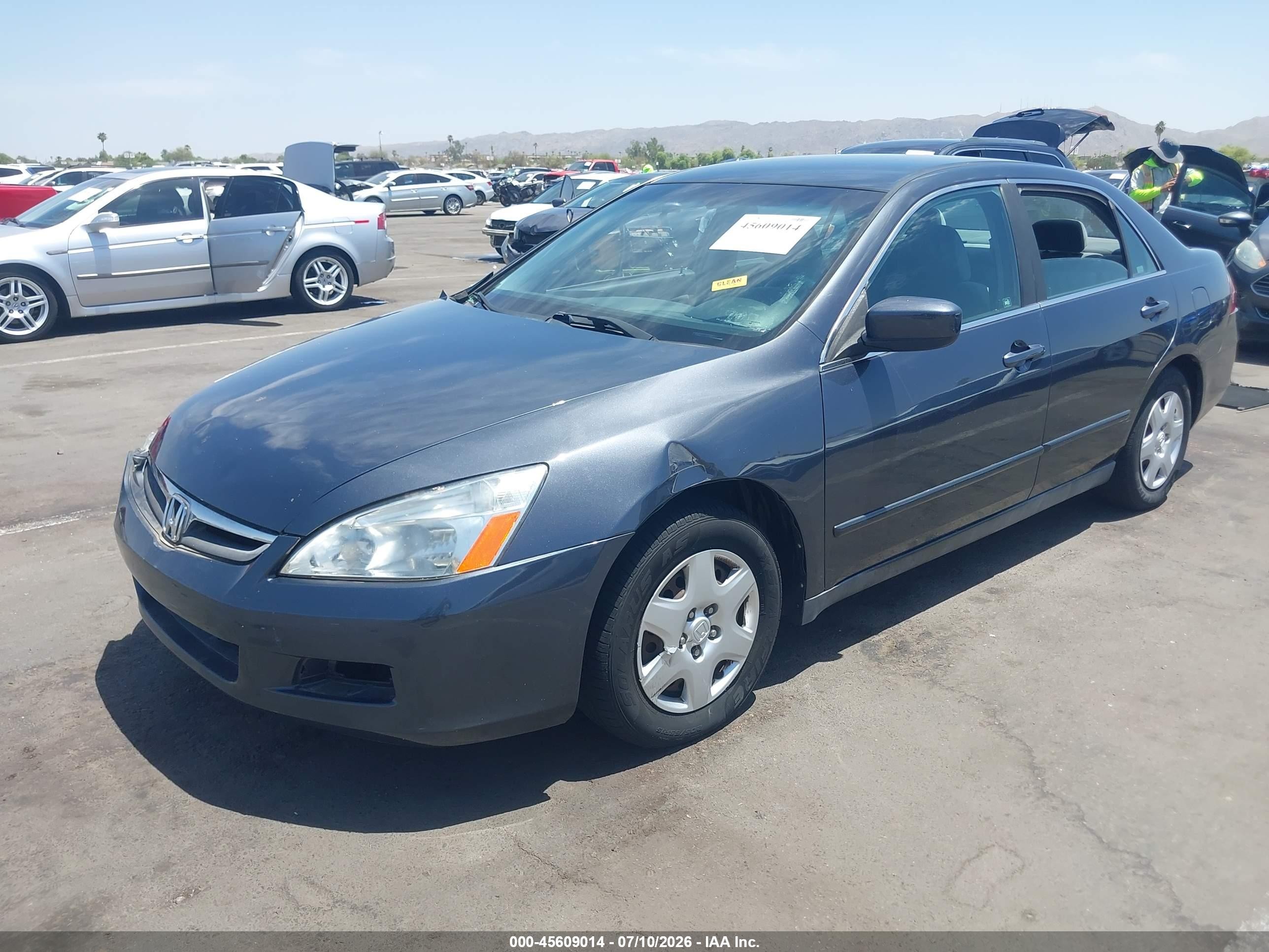 2007 Honda Accord 2.4 Lx Синий vin: 1HGCM56437A227956