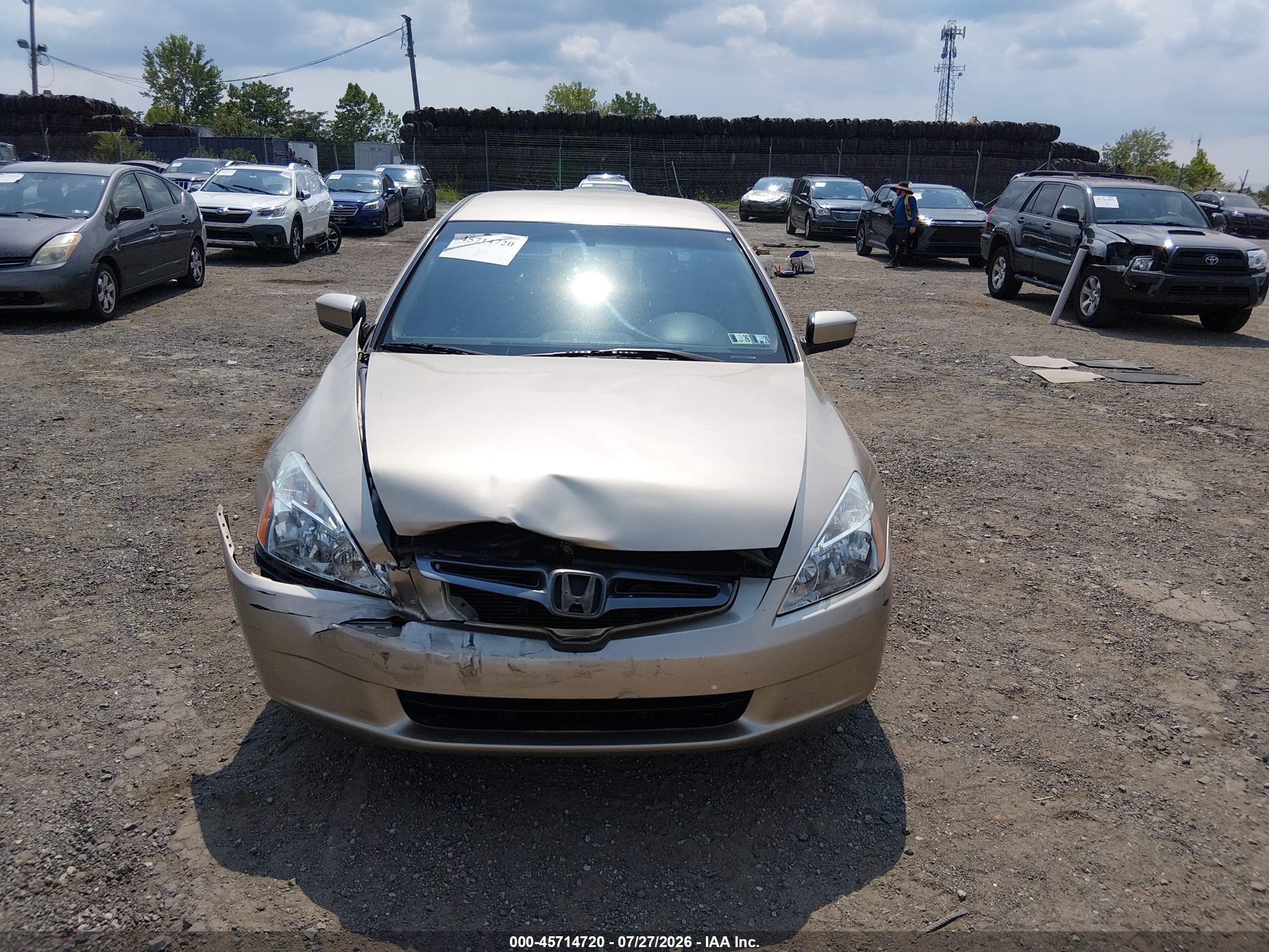 2004 Honda Accord 2.4 Lx Желто-коричневый vin: 1HGCM56444A141809