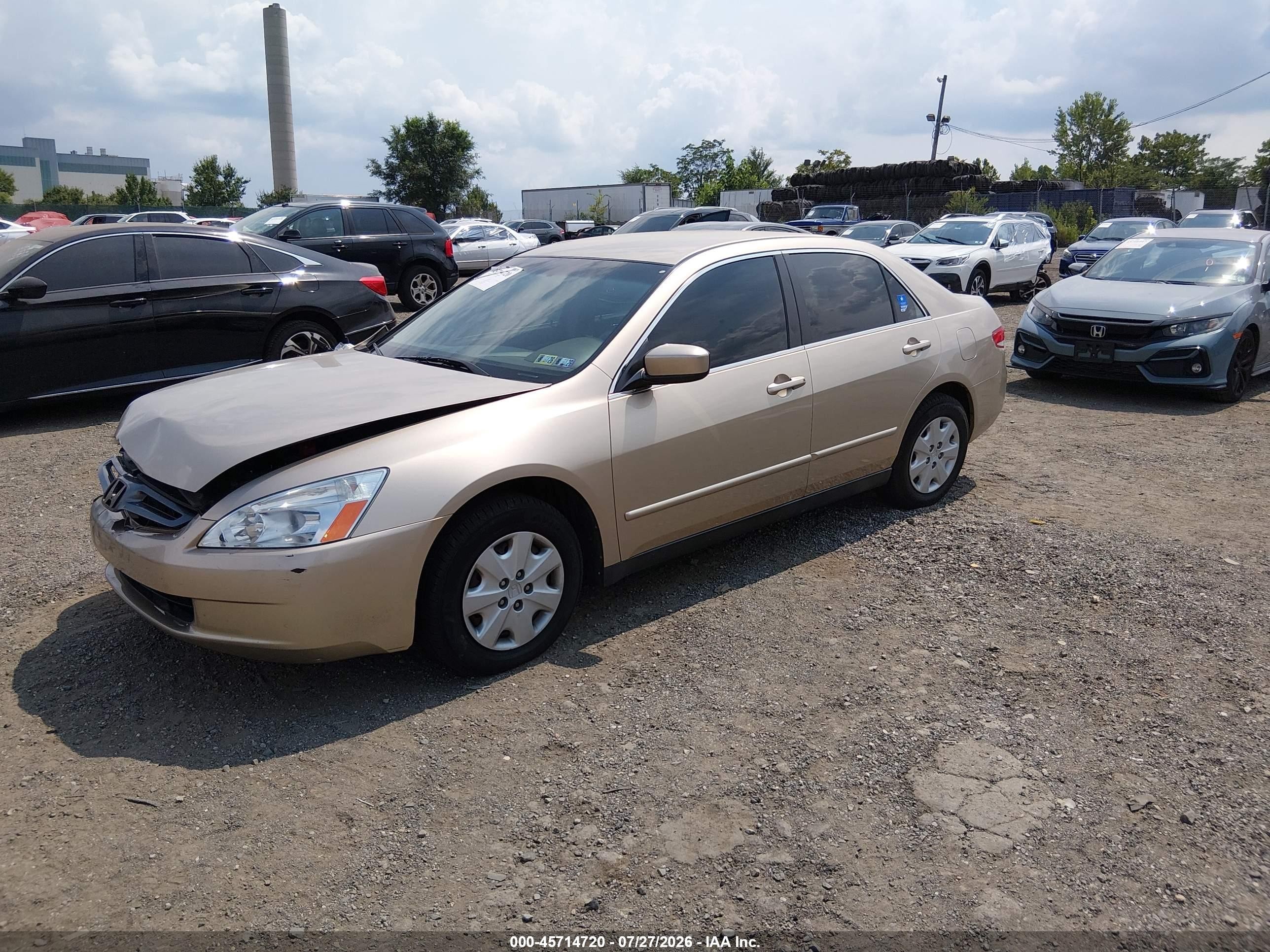 2004 Honda Accord 2.4 Lx Желто-коричневый vin: 1HGCM56444A141809