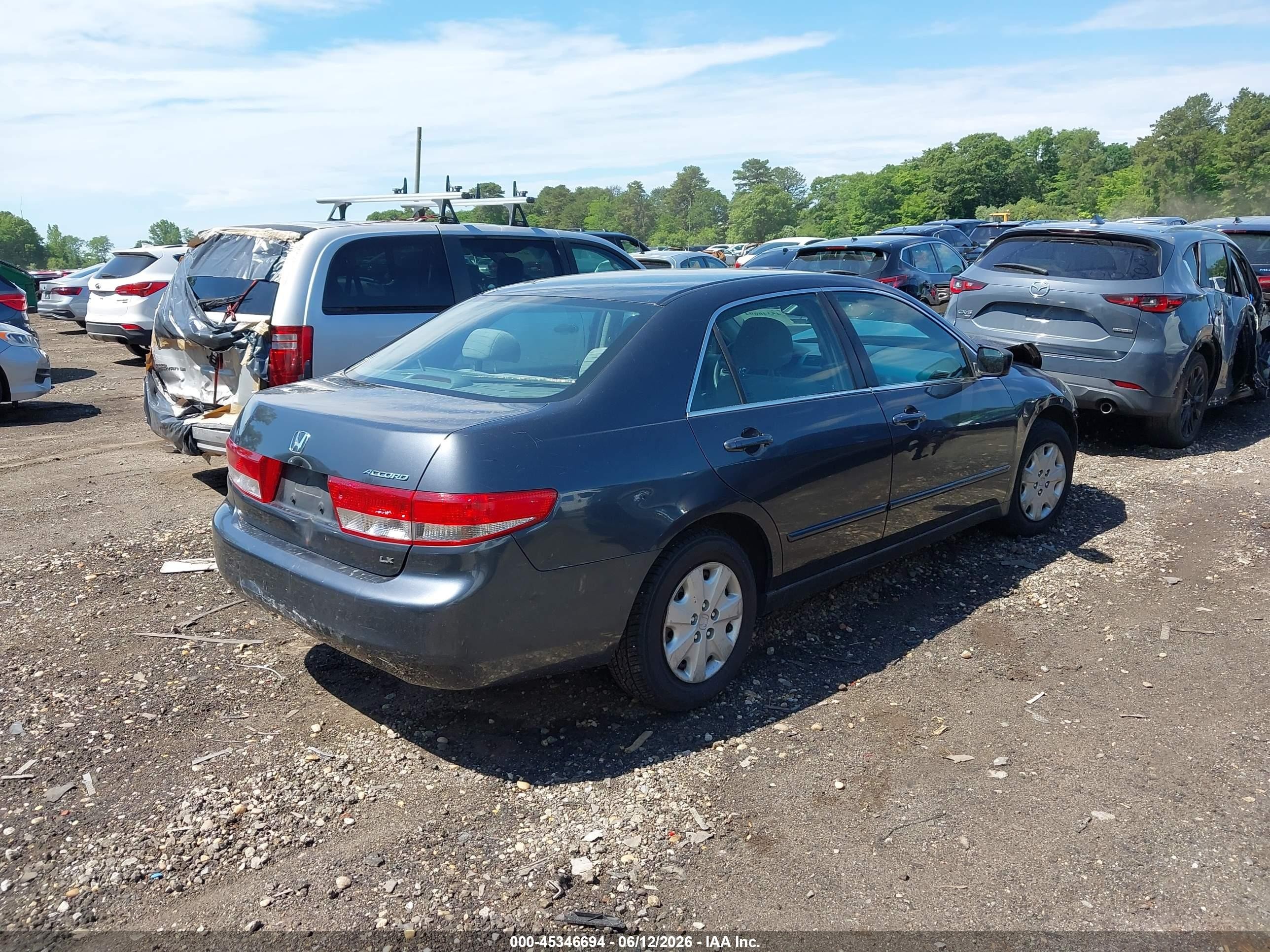 2004 Honda Accord 2.4 Lx Gray vin: 1HGCM56444A153264