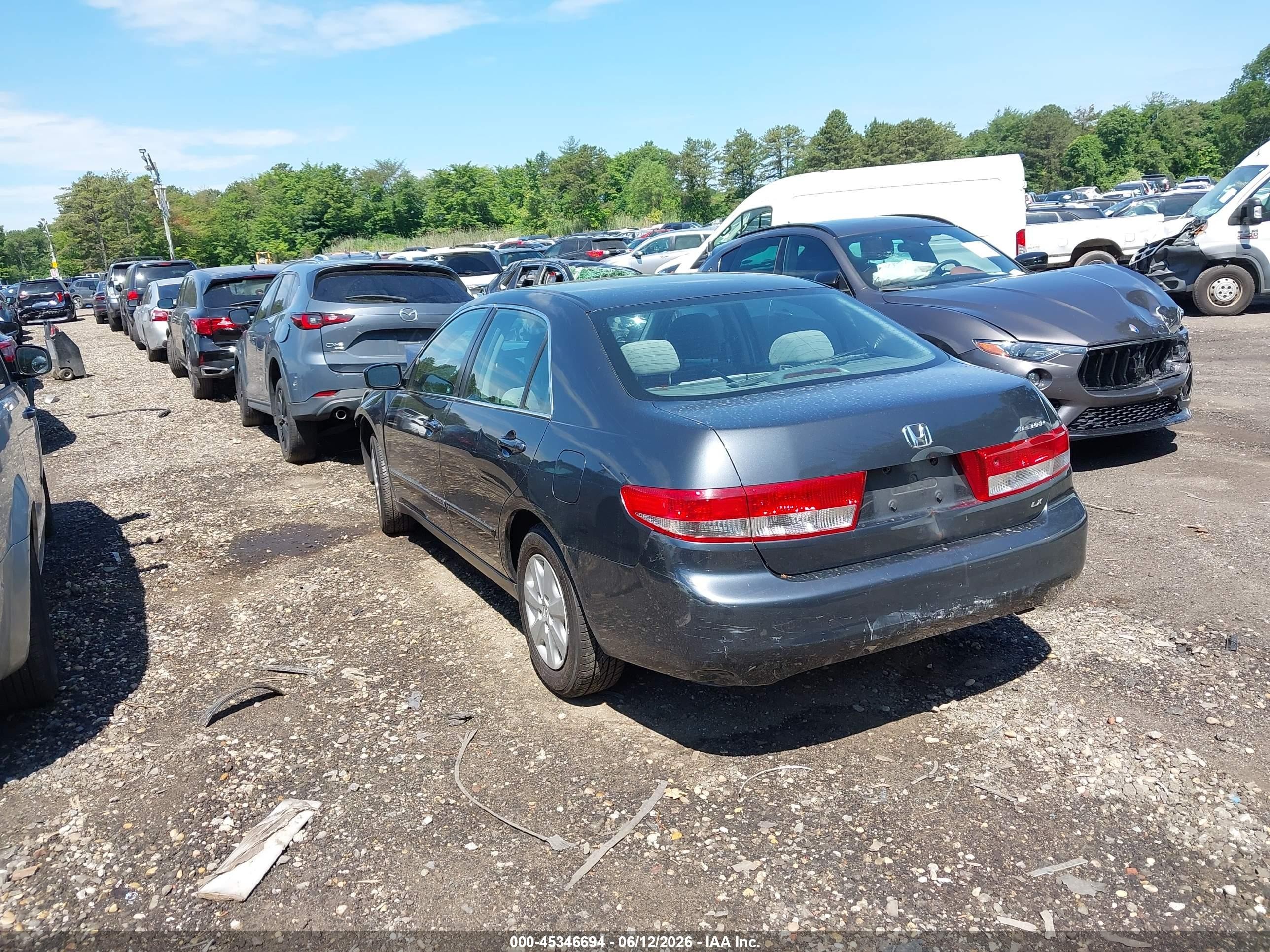 2004 Honda Accord 2.4 Lx Gray vin: 1HGCM56444A153264