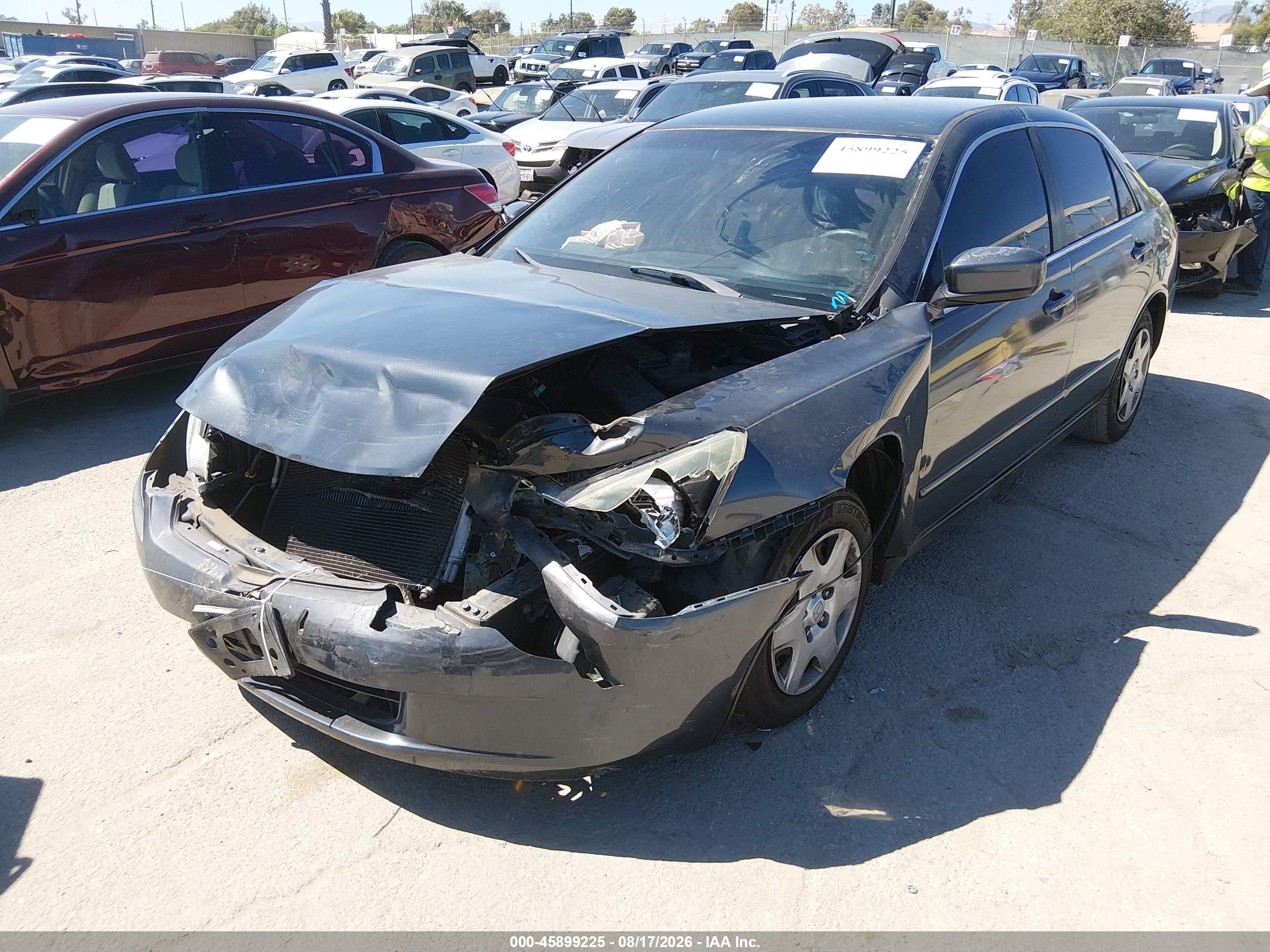2005 Honda Accord 2.4 Lx Gray vin: 1HGCM56445A019436