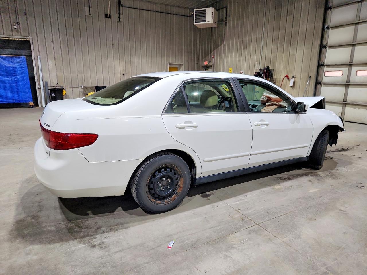 2005 Honda Accord Lx White vin: 1HGCM56445A032901
