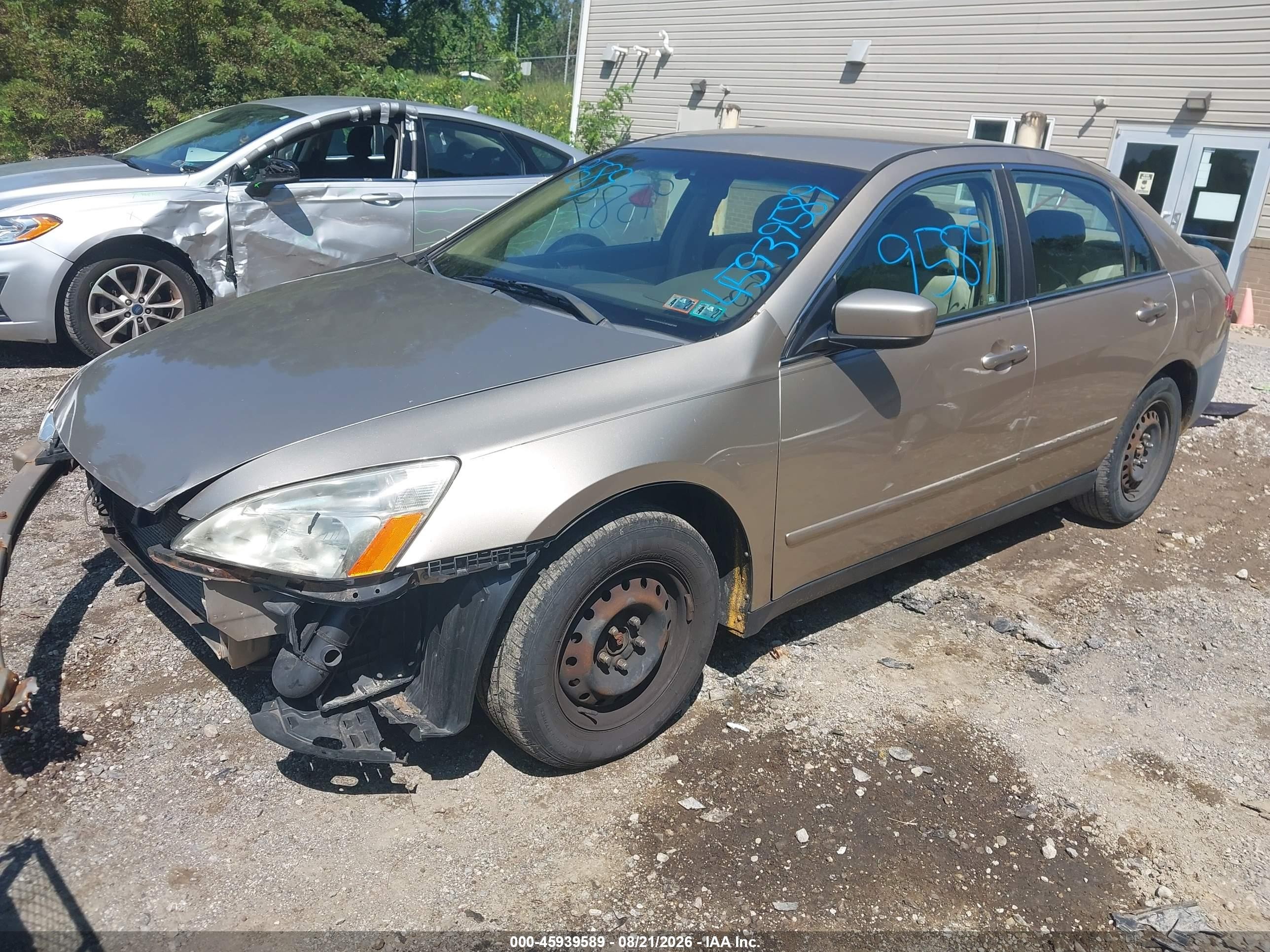2005 Honda Accord 2.4 Lx Beige vin: 1HGCM56445A043087