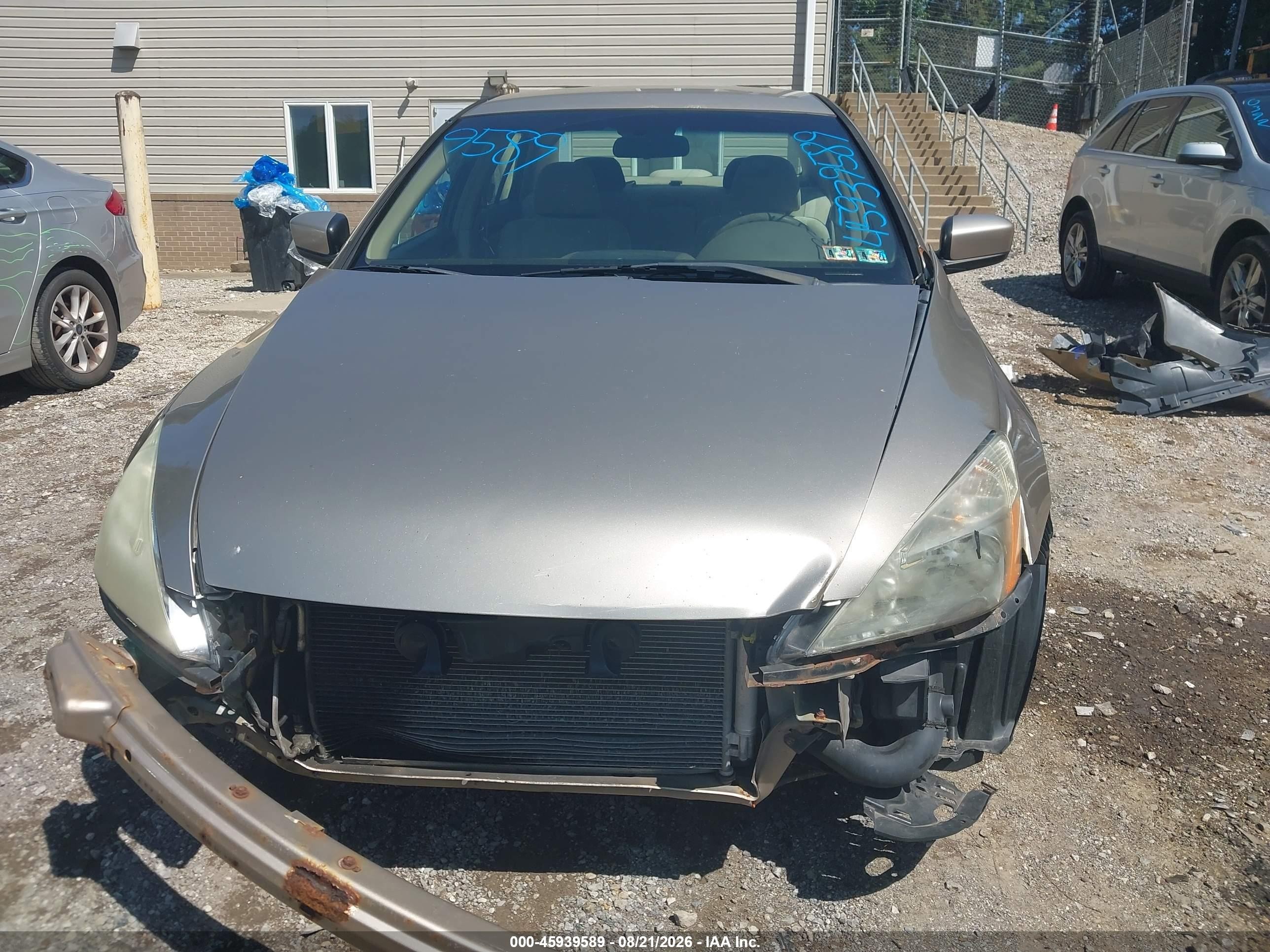 2005 Honda Accord 2.4 Lx Beige vin: 1HGCM56445A043087