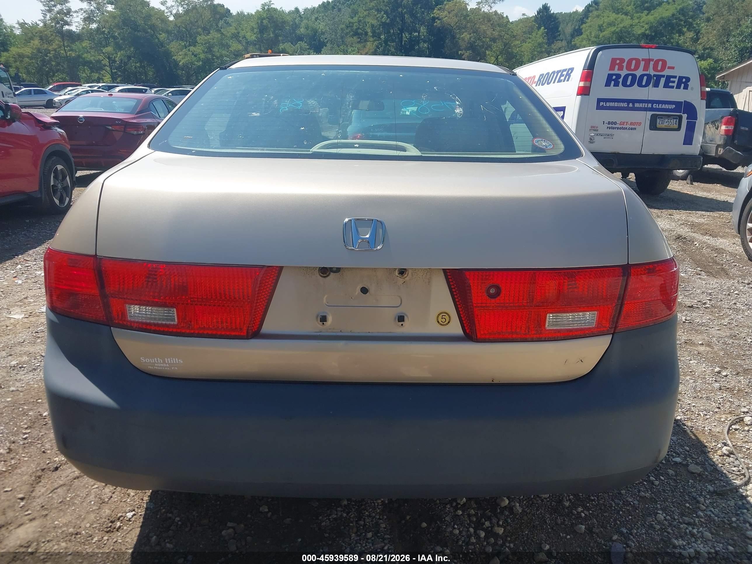 2005 Honda Accord 2.4 Lx Beige vin: 1HGCM56445A043087