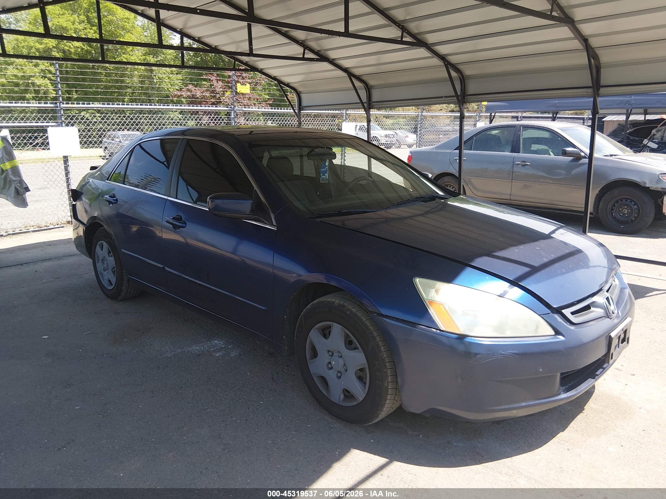 2005 Honda Accord 2.4 Lx Синий vin: 1HGCM56445A054400