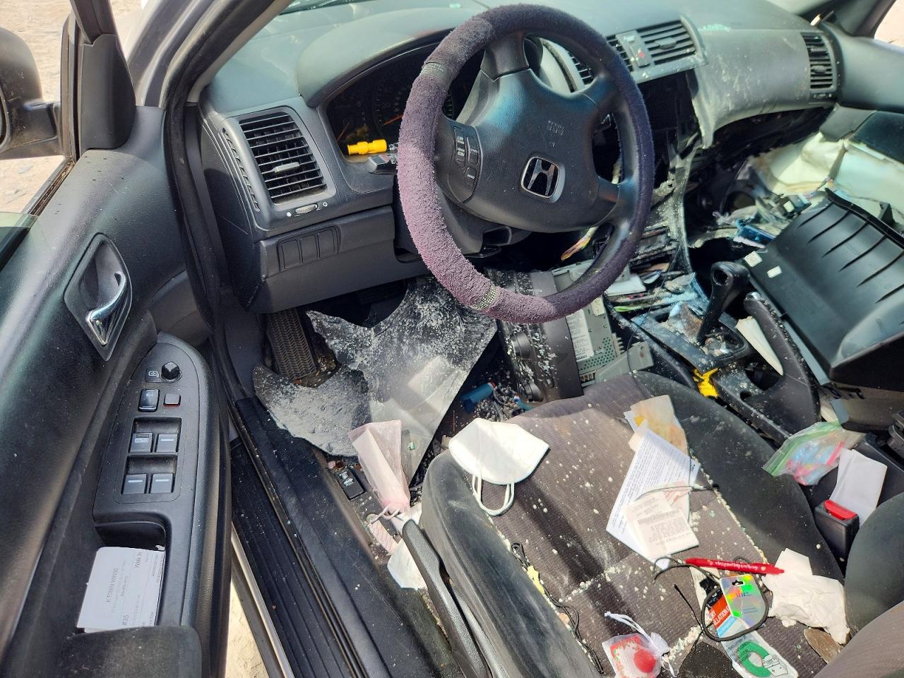 2005 Honda Accord Lx Silver vin: 1HGCM56445A055241
