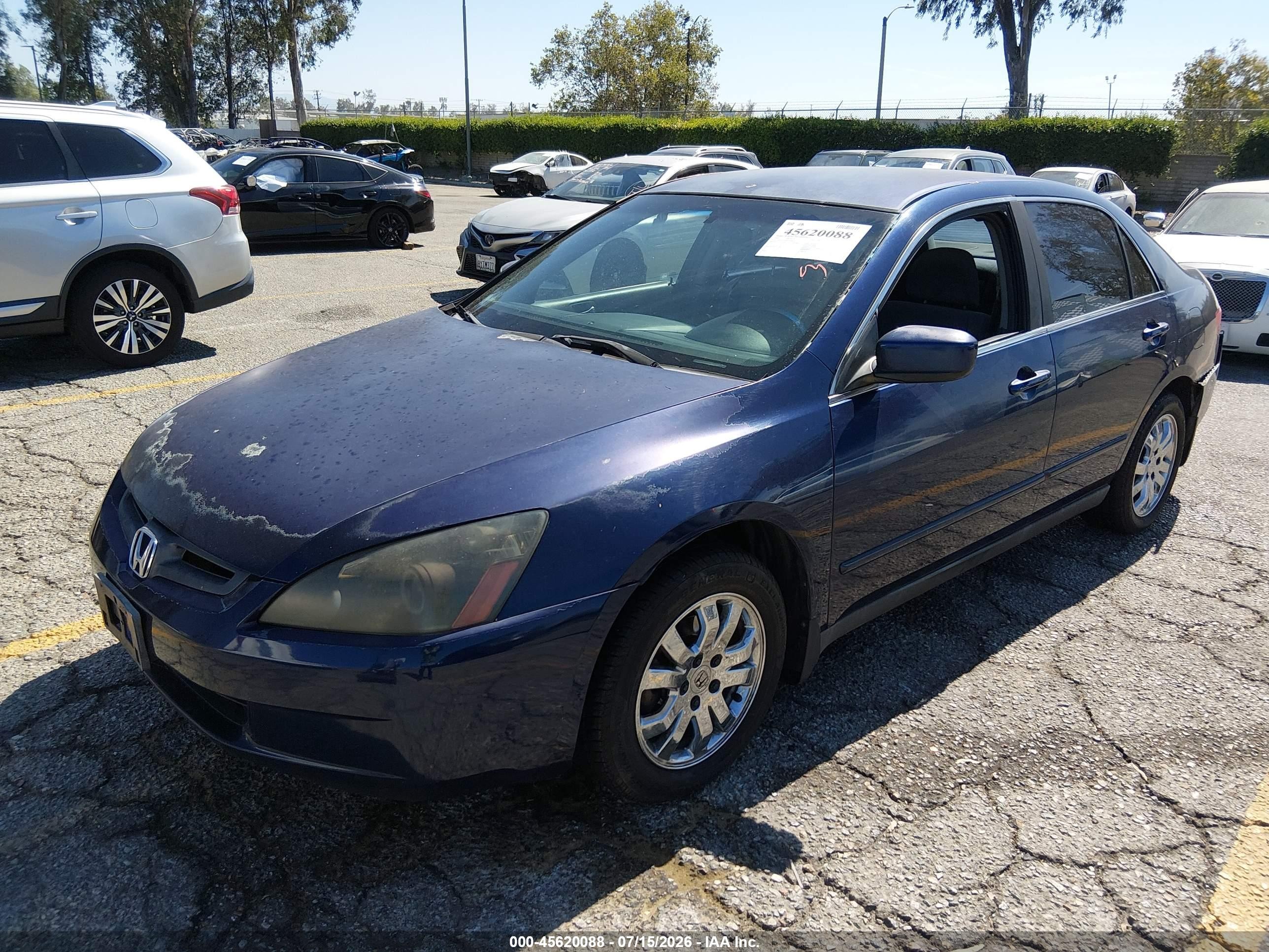 2005 Honda Accord 2.4 Lx Синий vin: 1HGCM56445A094539