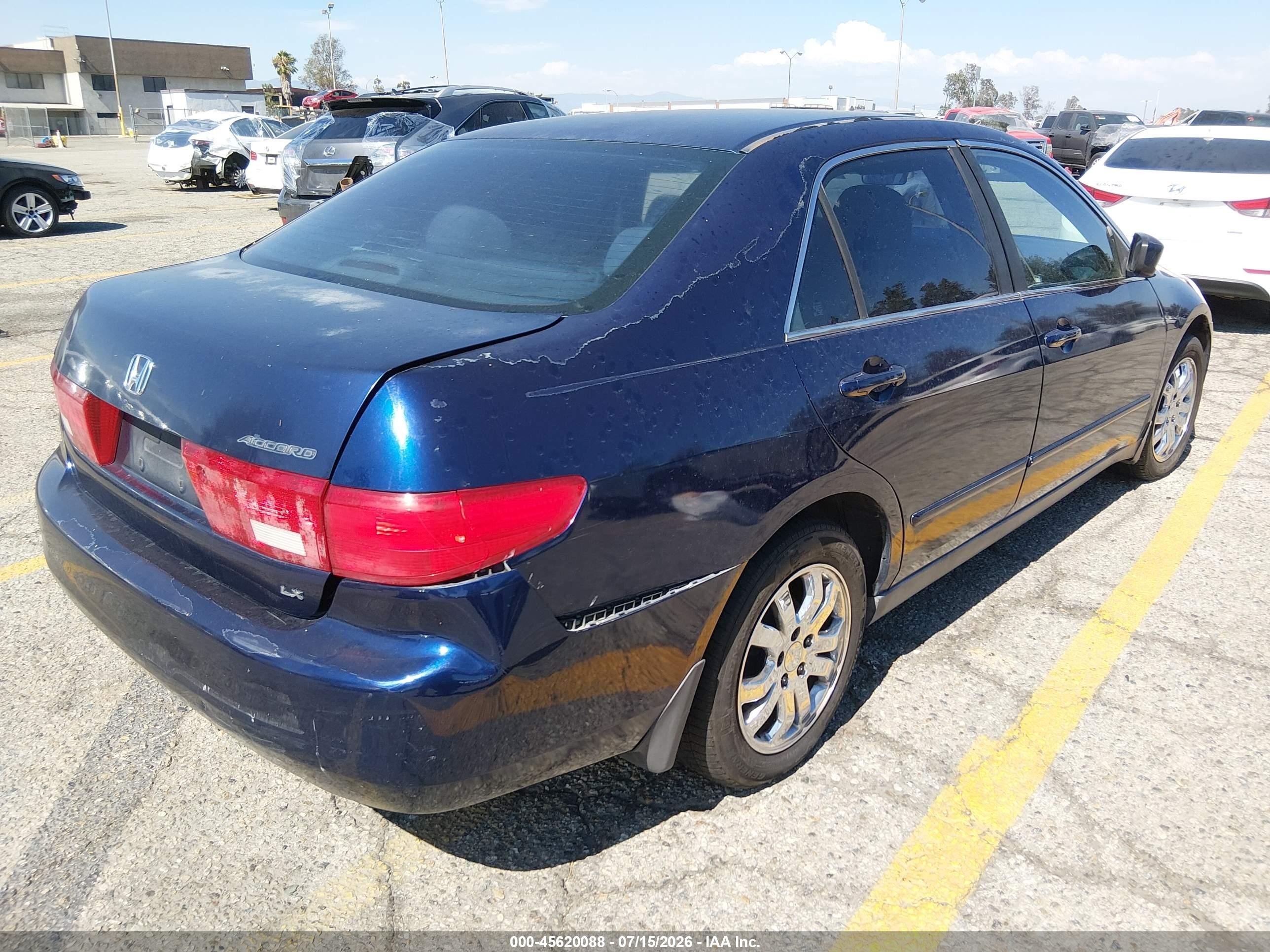2005 Honda Accord 2.4 Lx Синий vin: 1HGCM56445A094539