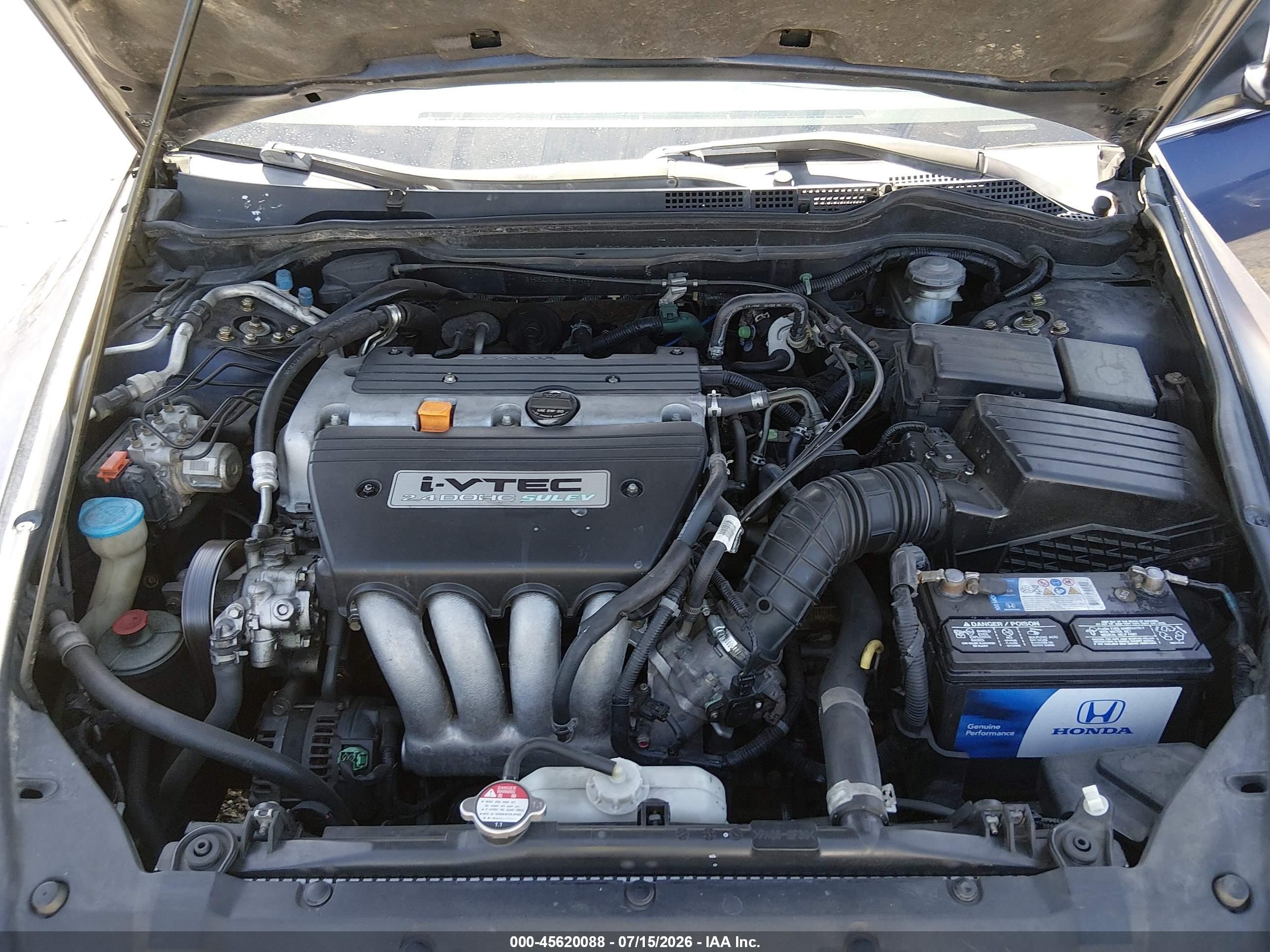 2005 Honda Accord 2.4 Lx Синий vin: 1HGCM56445A094539