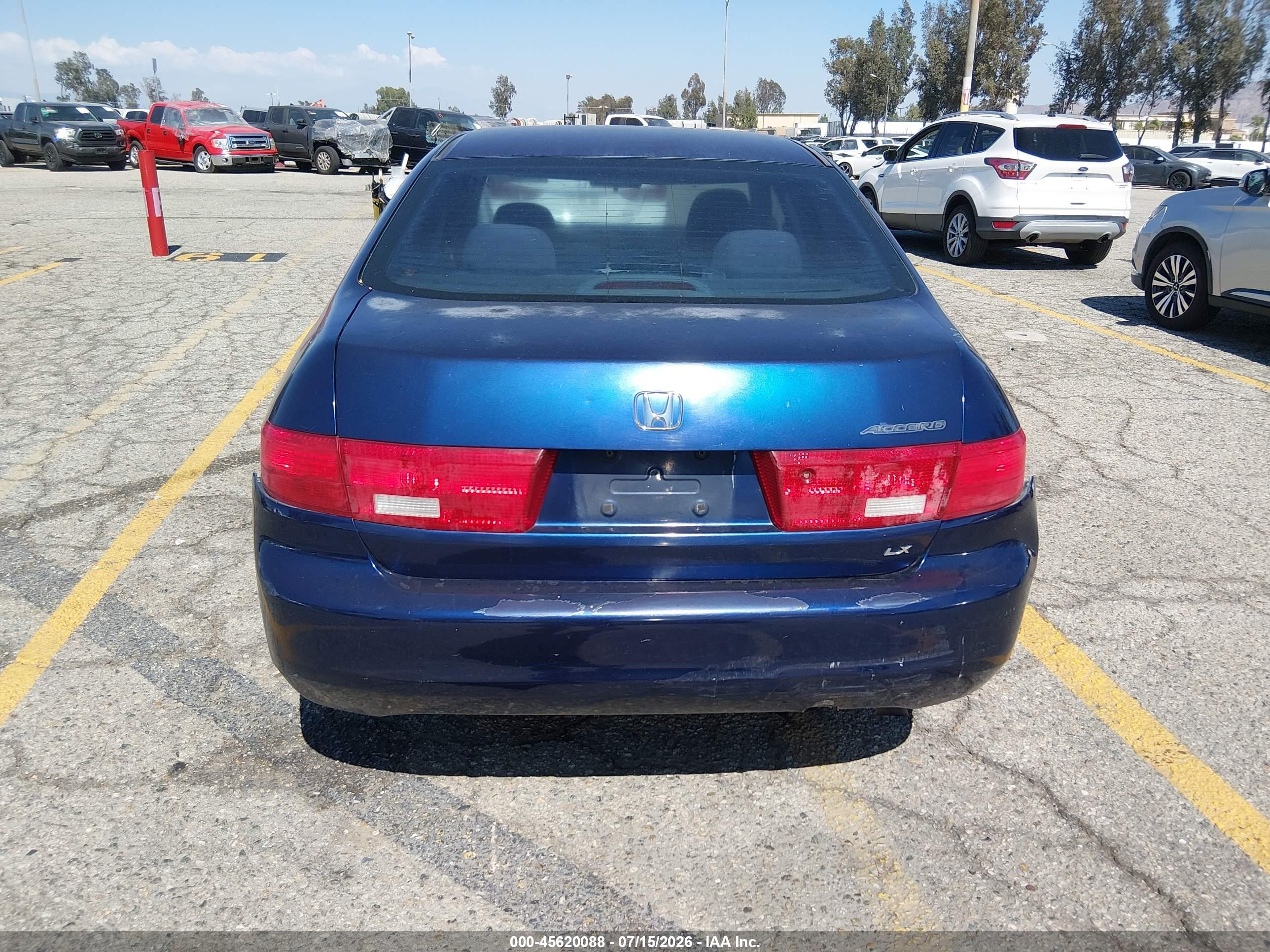 2005 Honda Accord 2.4 Lx Синий vin: 1HGCM56445A094539