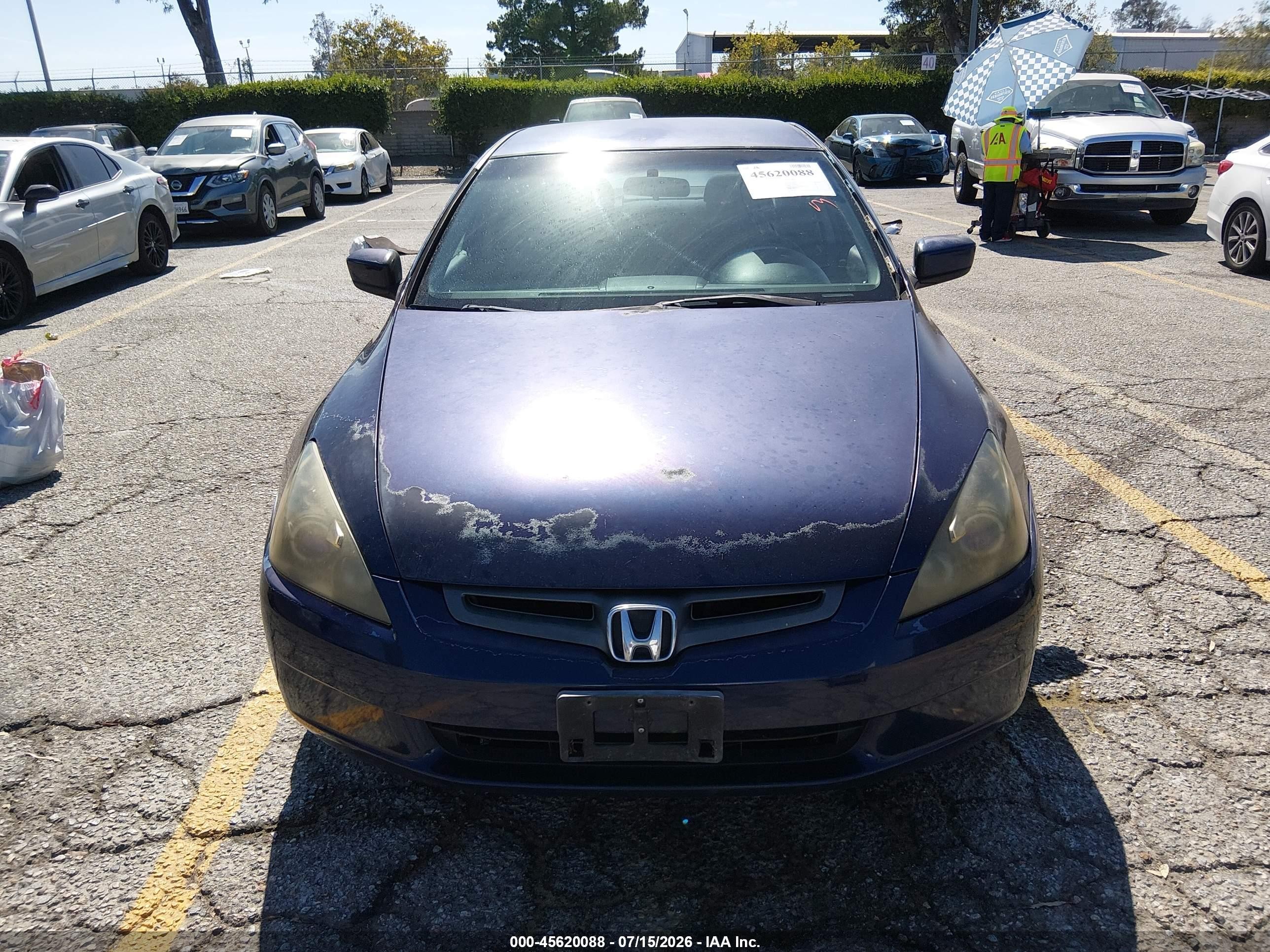 2005 Honda Accord 2.4 Lx Синий vin: 1HGCM56445A094539