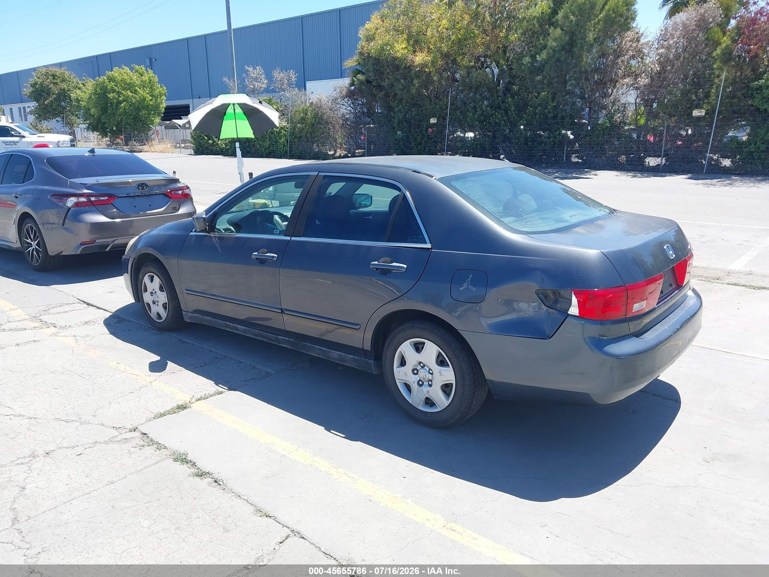2005 Honda Accord 2.4 Lx Gray vin: 1HGCM56445A102378