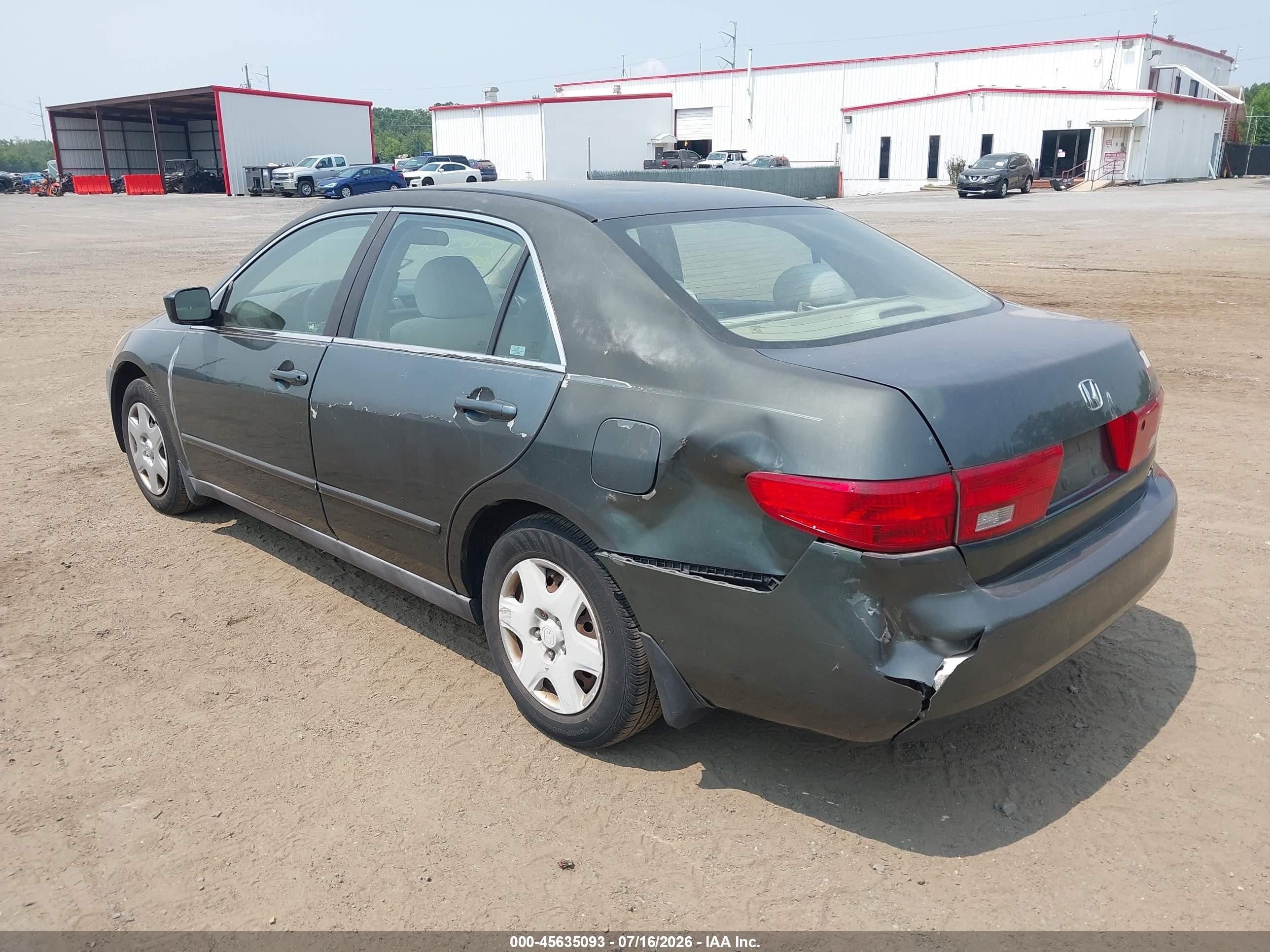 2005 Honda Accord 2.4 Lx Gray vin: 1HGCM56445A127247