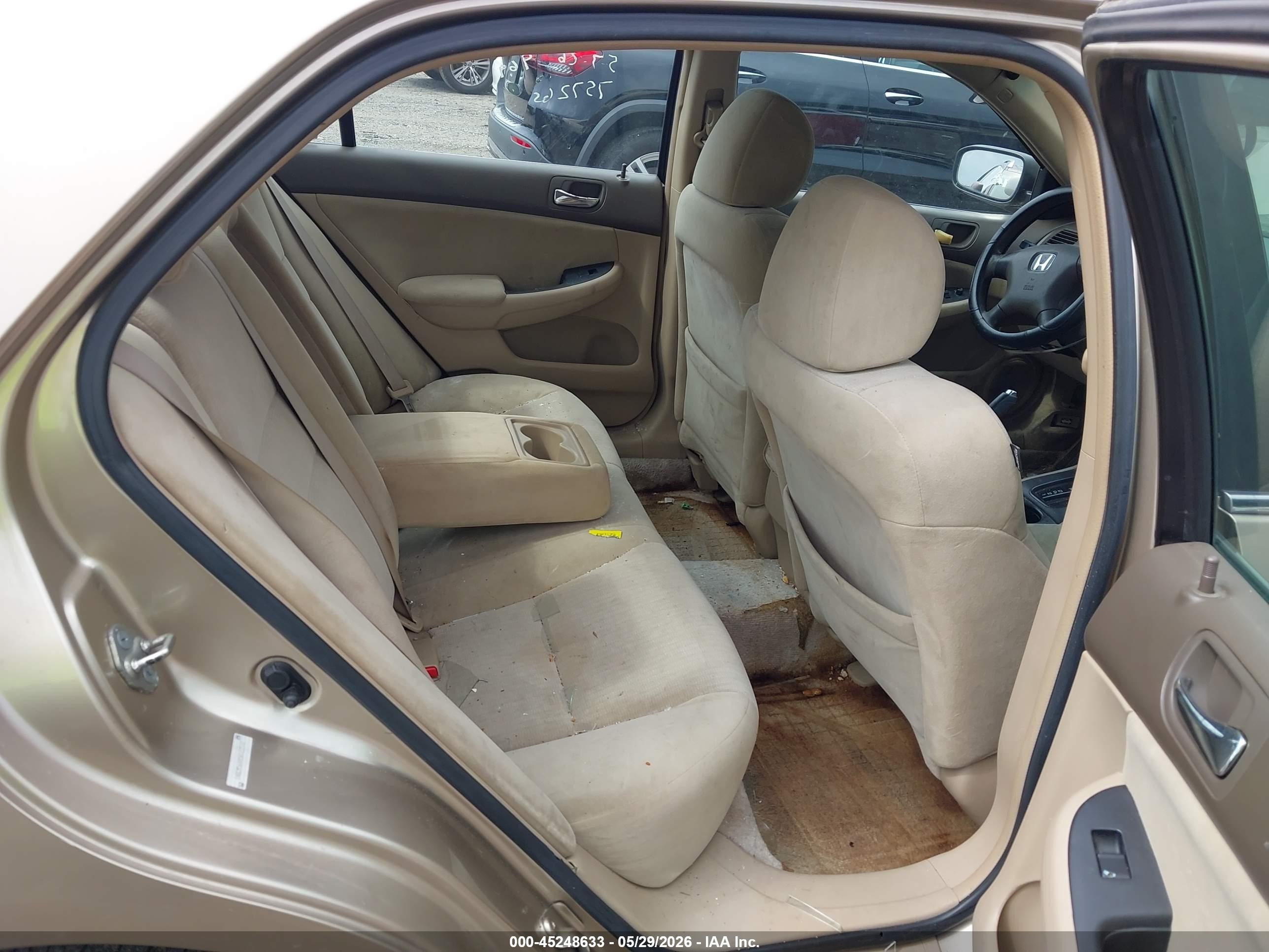 2005 Honda Accord 2.4 Lx Beige vin: 1HGCM56445A127572
