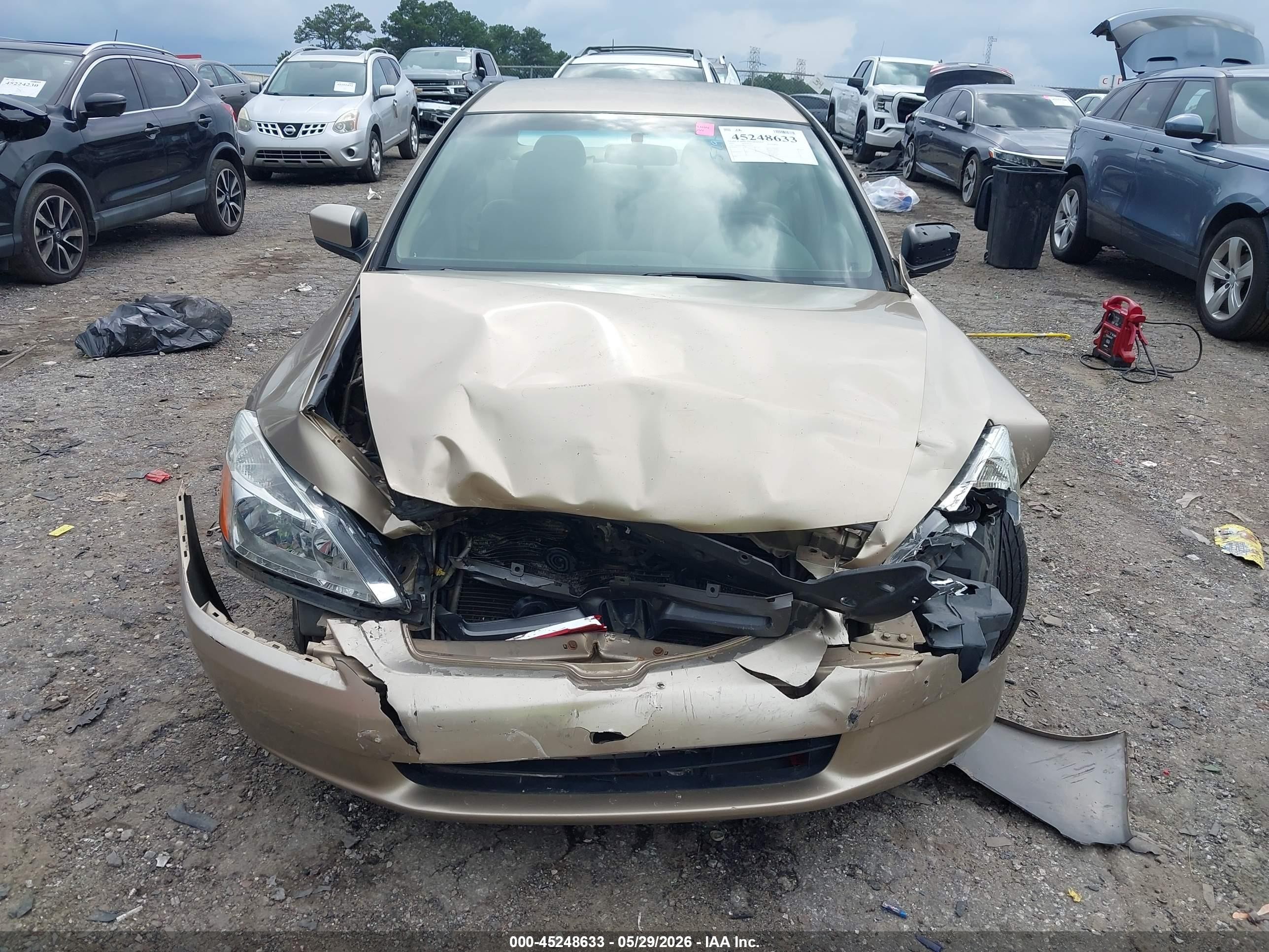 2005 Honda Accord 2.4 Lx Beige vin: 1HGCM56445A127572