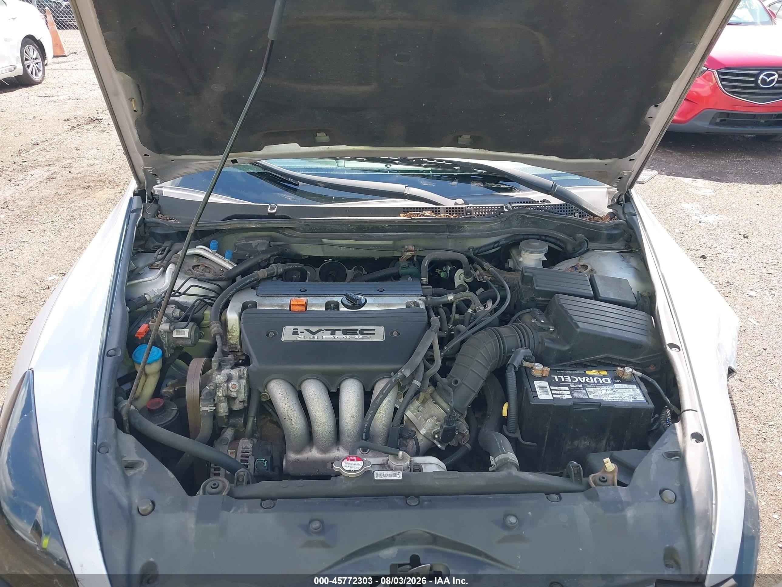2005 Honda Accord 2.4 Lx Silver vin: 1HGCM56445A163990
