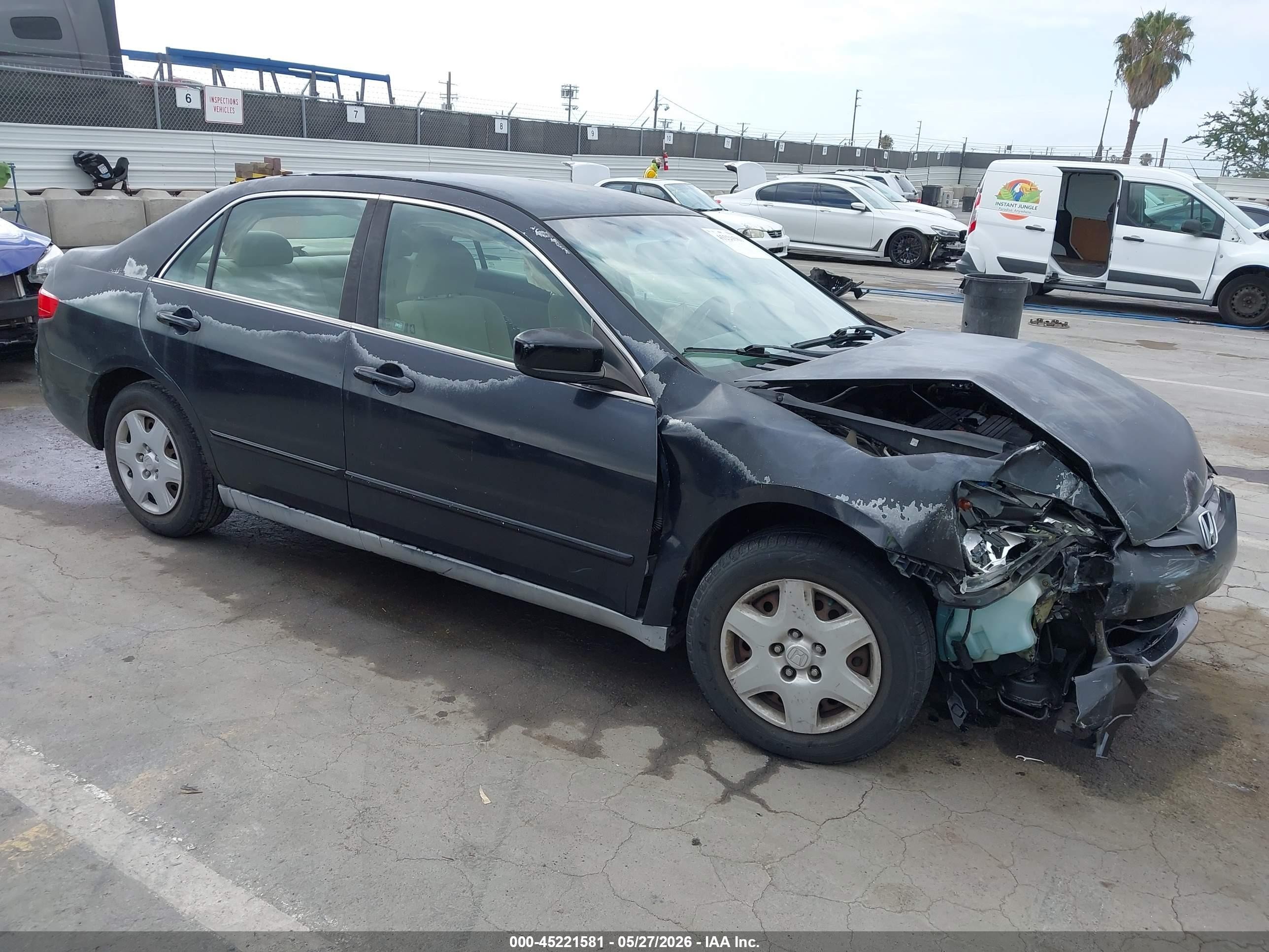 2005 Honda Accord 2.4 Lx Black vin: 1HGCM56445A174035