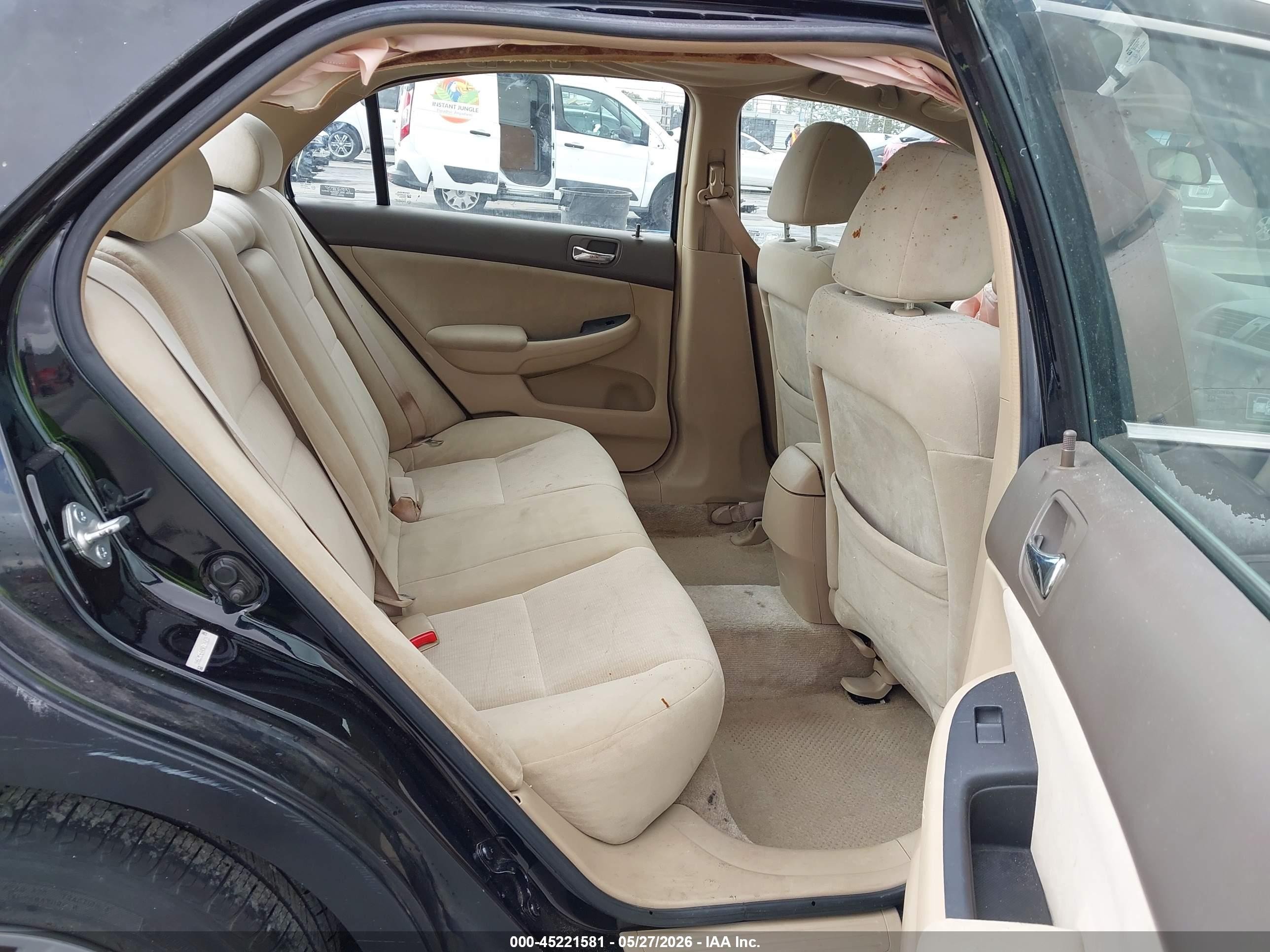 2005 Honda Accord 2.4 Lx Black vin: 1HGCM56445A174035