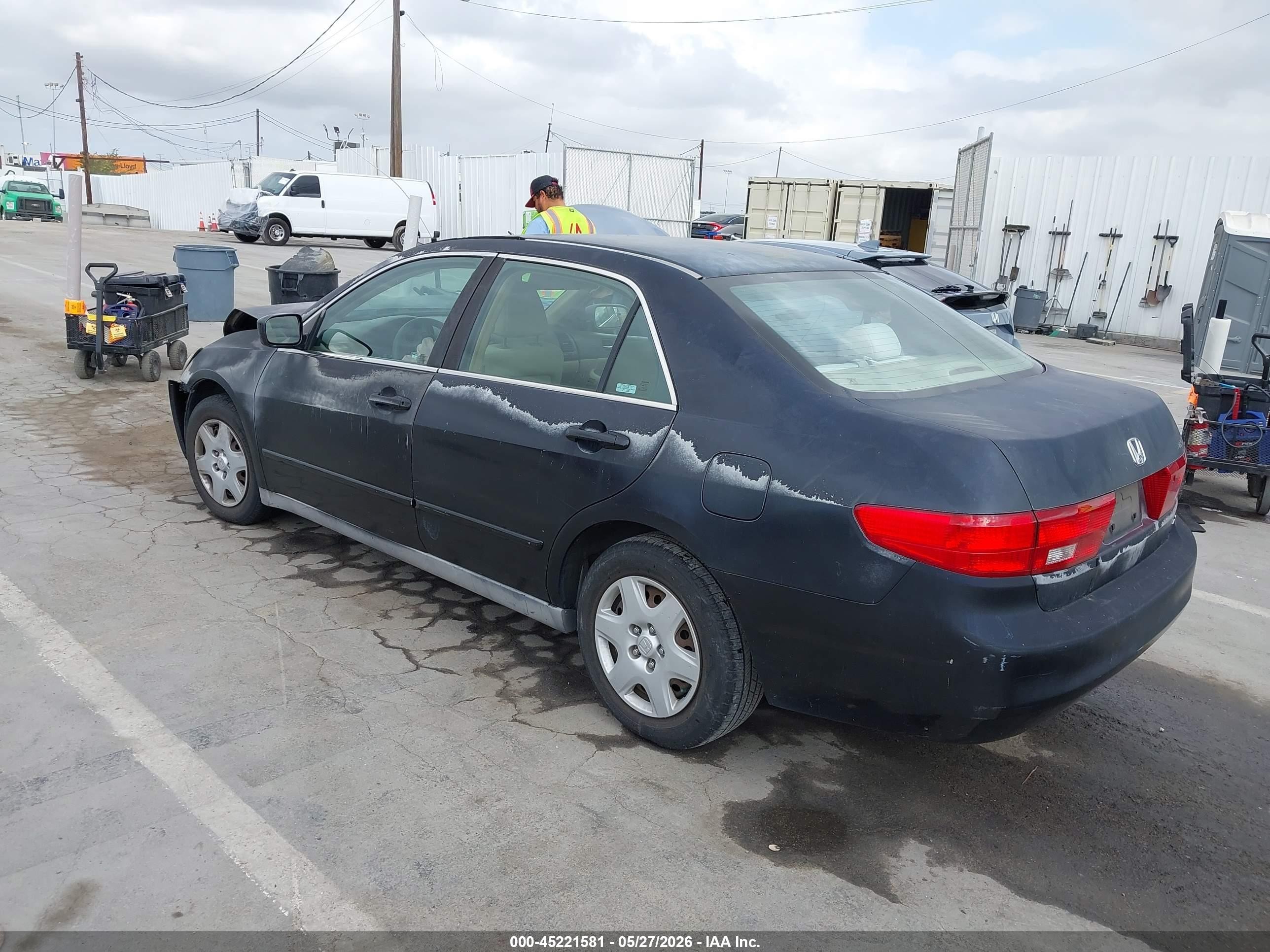 2005 Honda Accord 2.4 Lx Black vin: 1HGCM56445A174035