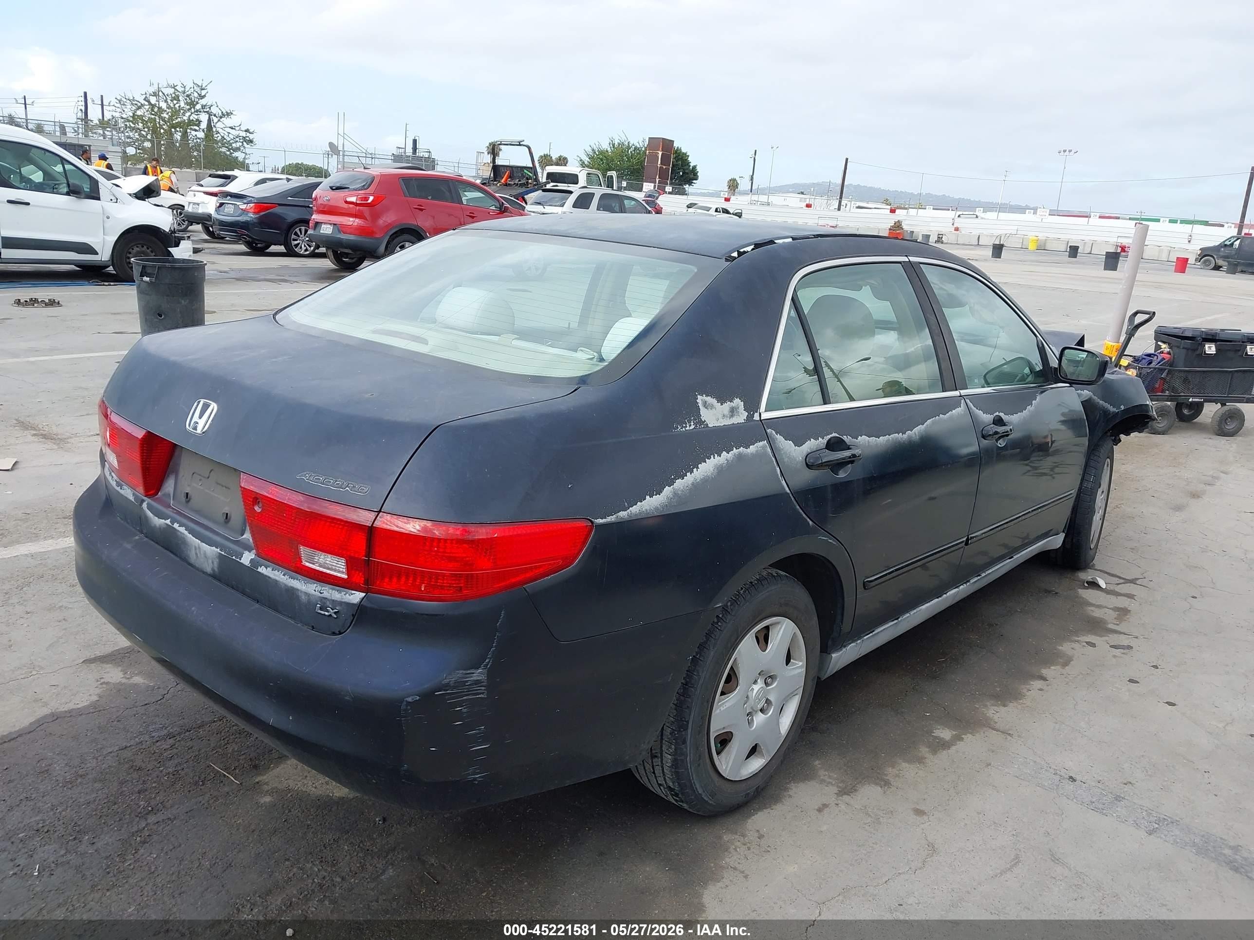 2005 Honda Accord 2.4 Lx Black vin: 1HGCM56445A174035