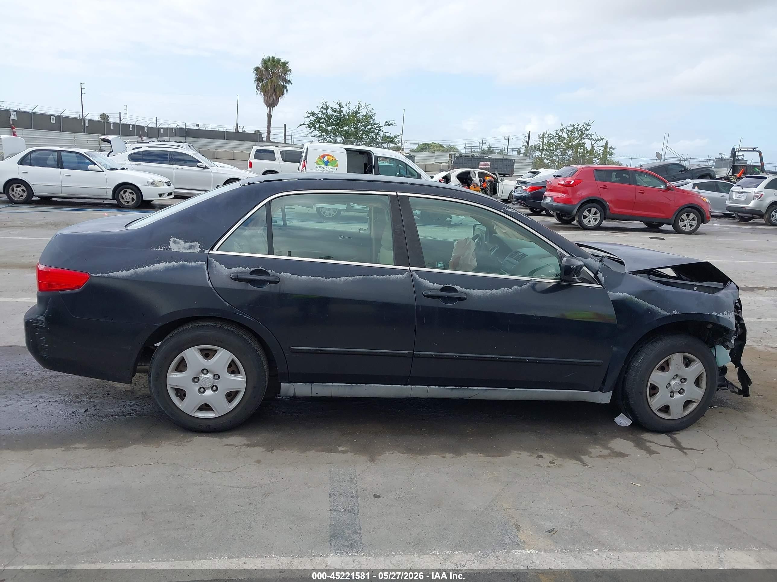 2005 Honda Accord 2.4 Lx Black vin: 1HGCM56445A174035