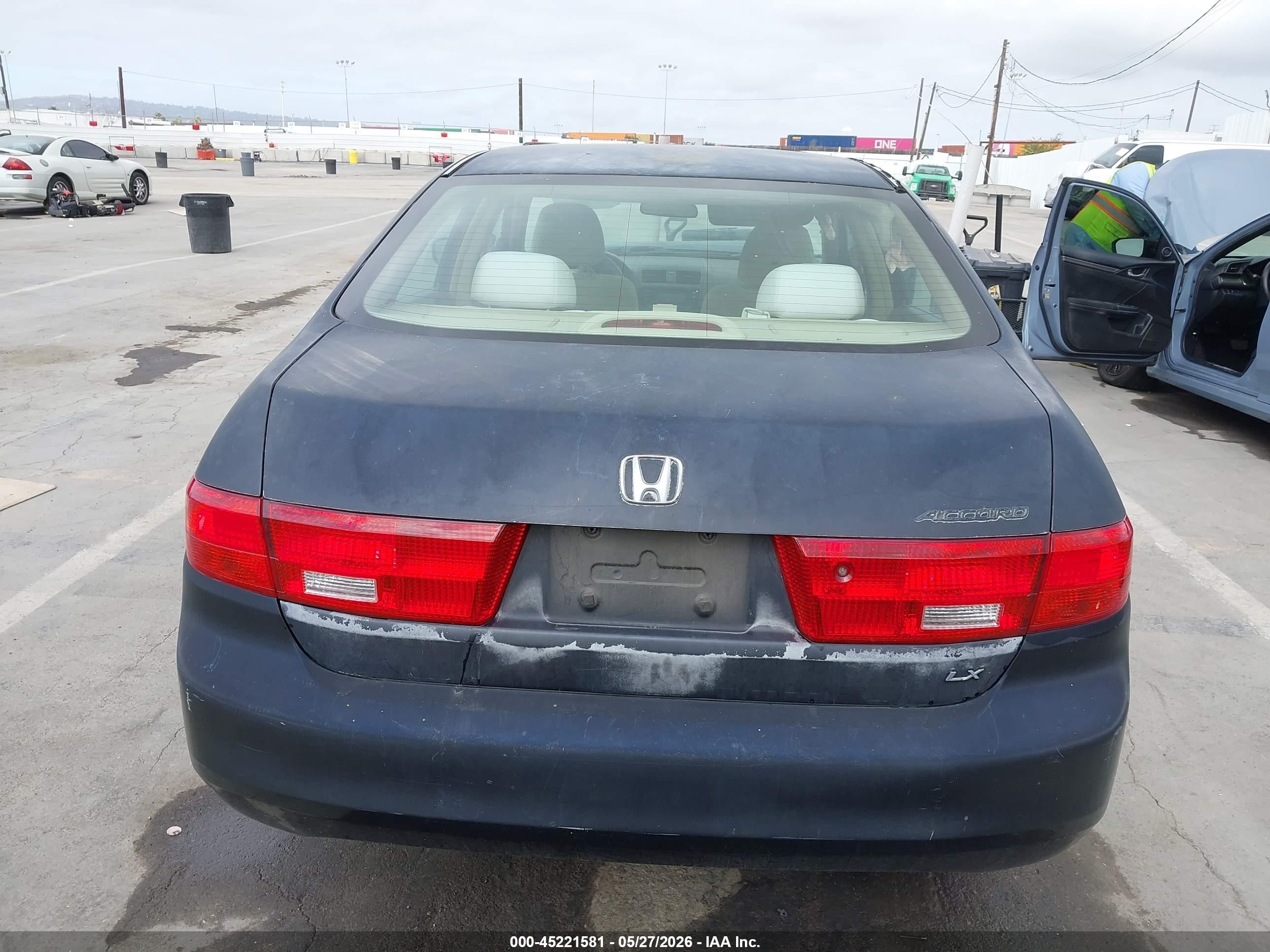 2005 Honda Accord 2.4 Lx Black vin: 1HGCM56445A174035