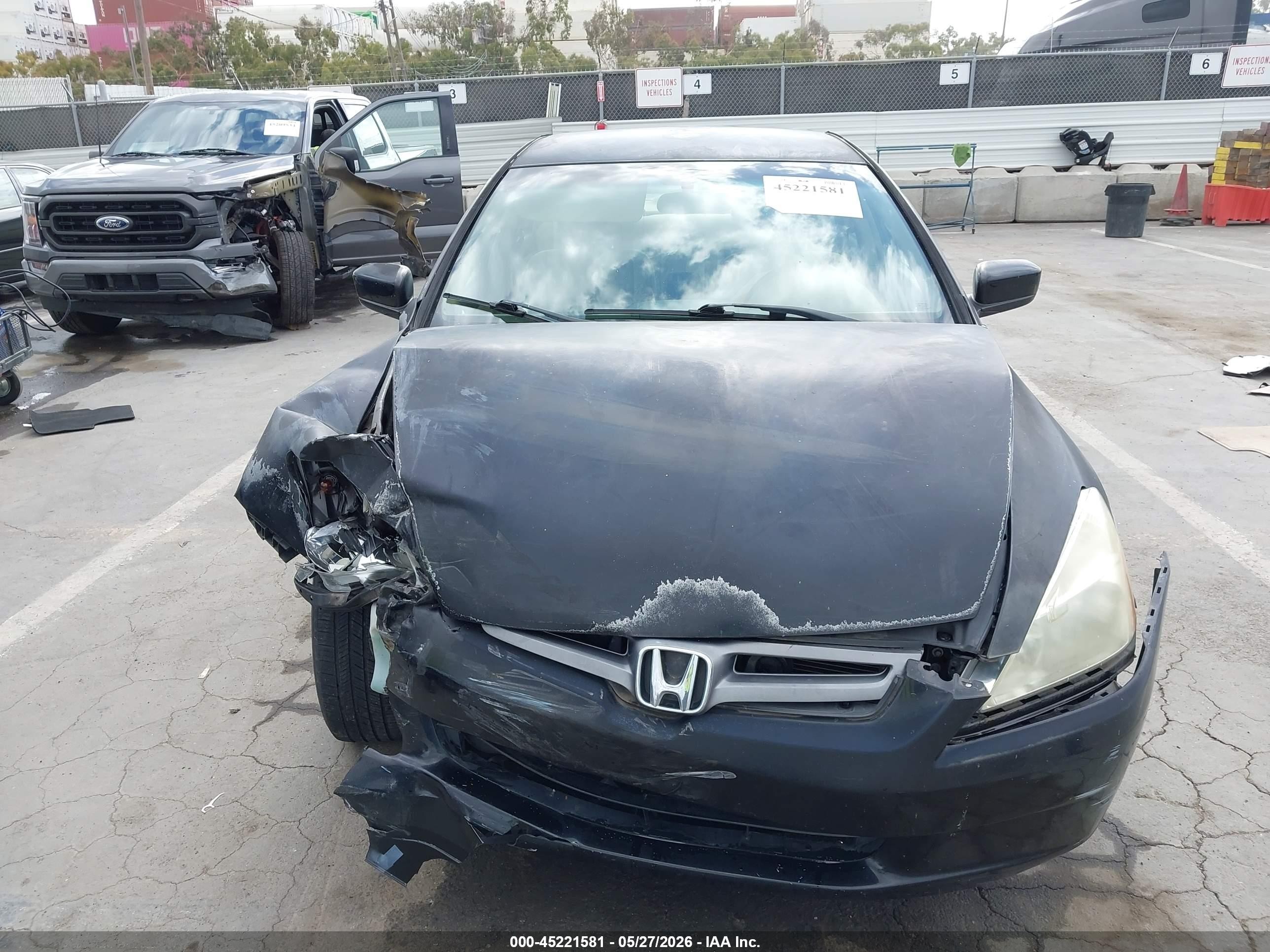 2005 Honda Accord 2.4 Lx Black vin: 1HGCM56445A174035