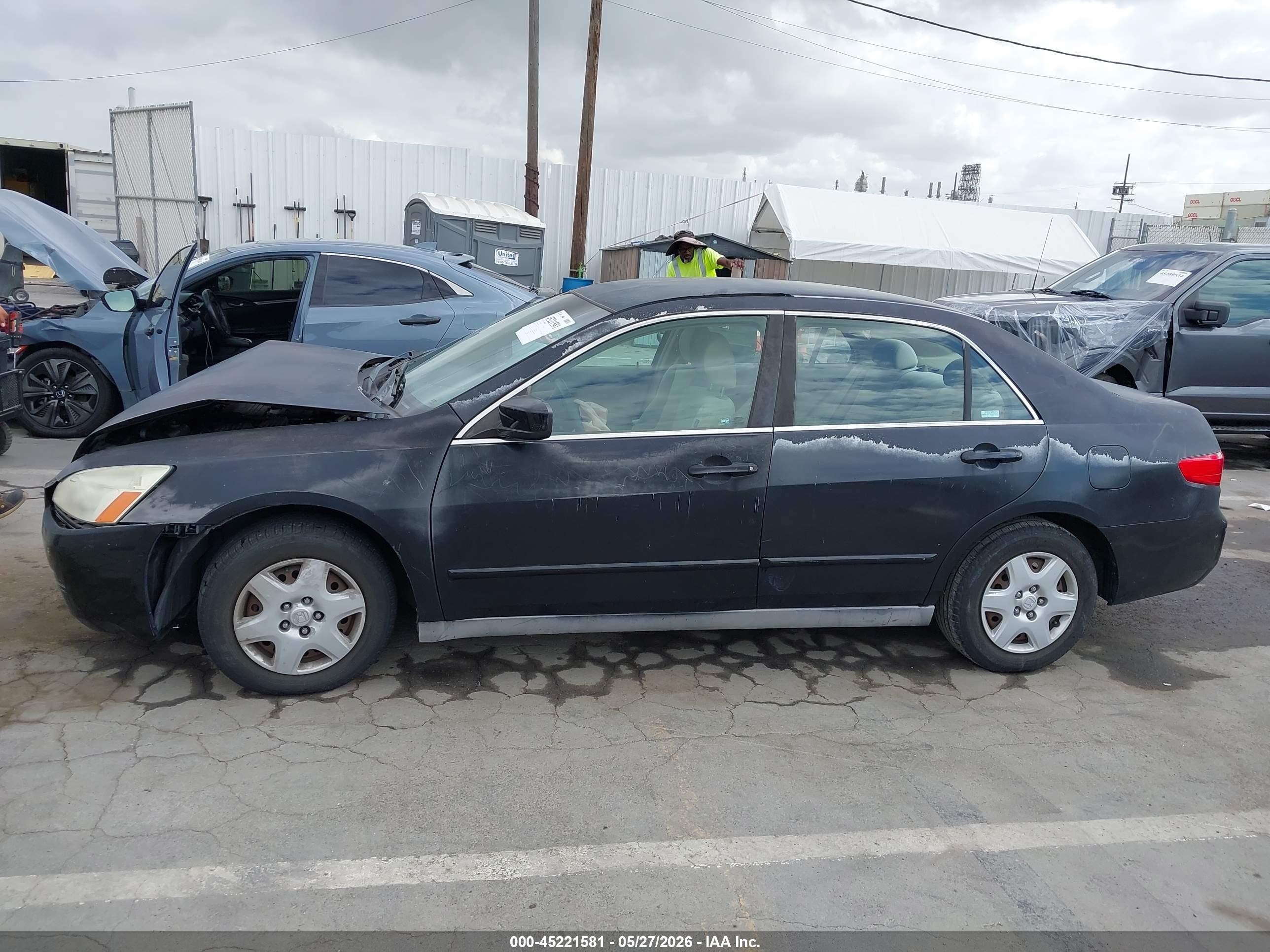 2005 Honda Accord 2.4 Lx Black vin: 1HGCM56445A174035