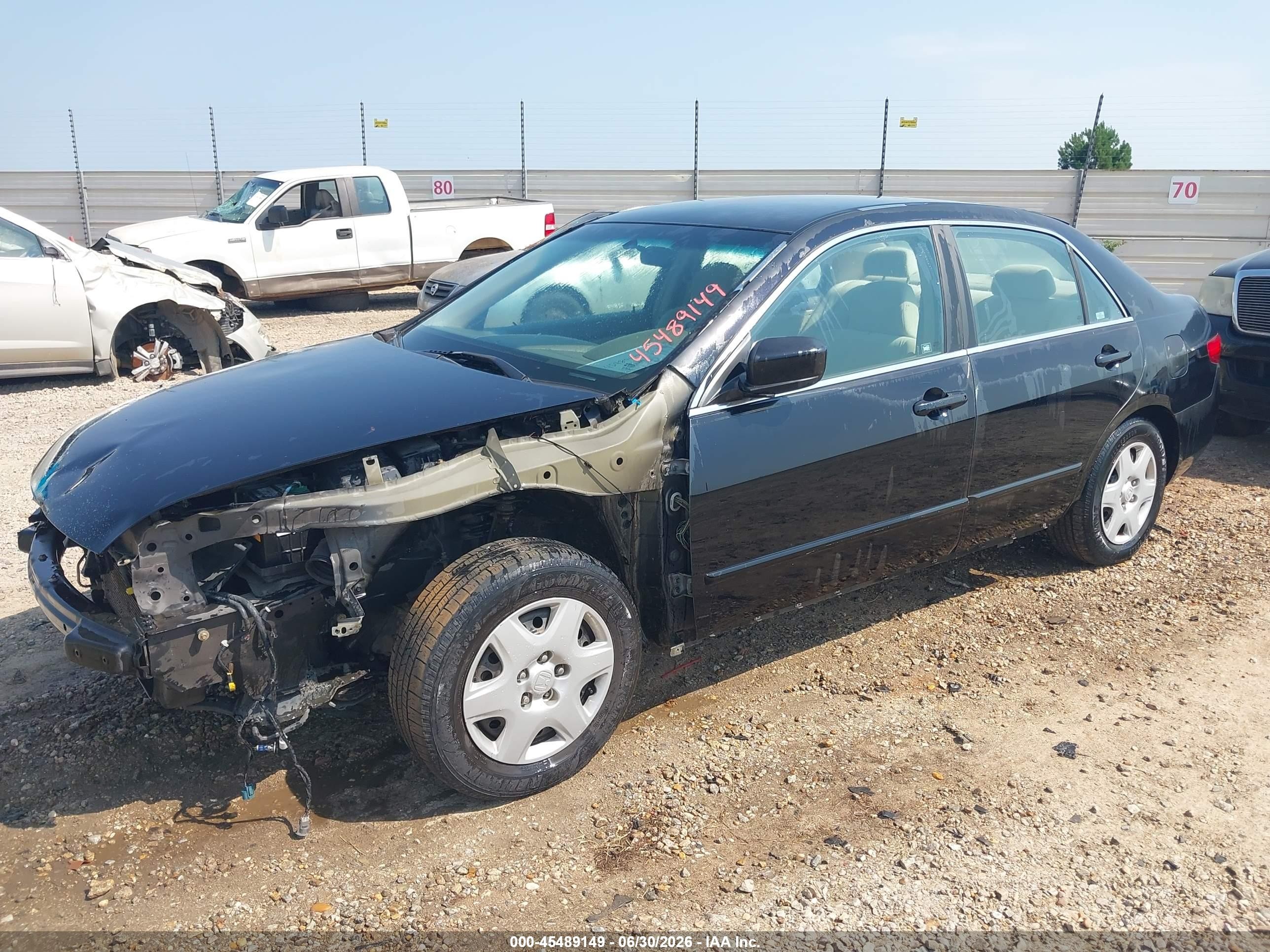 2005 Honda Accord 2.4 Lx Black vin: 1HGCM56445A182071