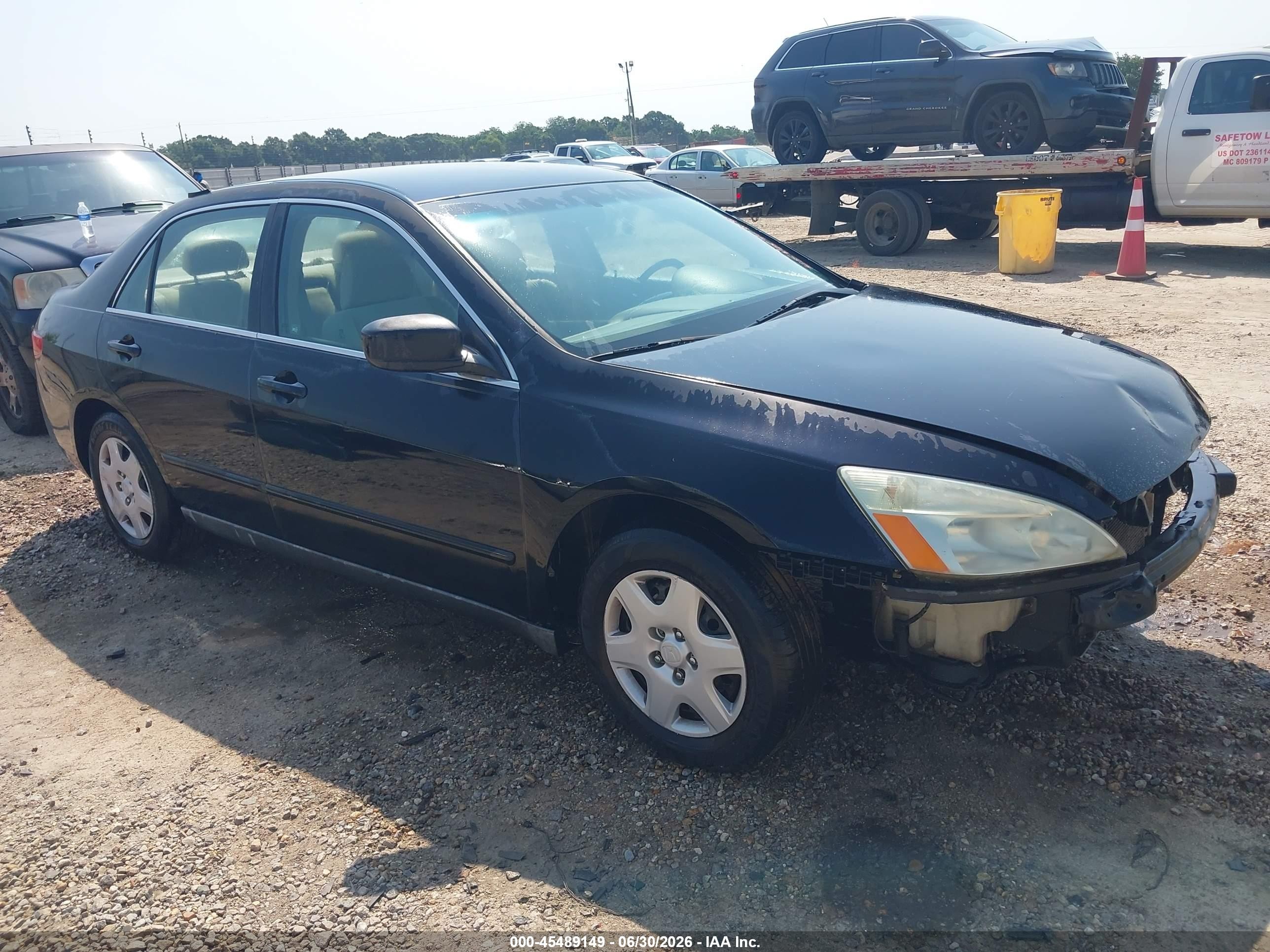 2005 Honda Accord 2.4 Lx Black vin: 1HGCM56445A182071