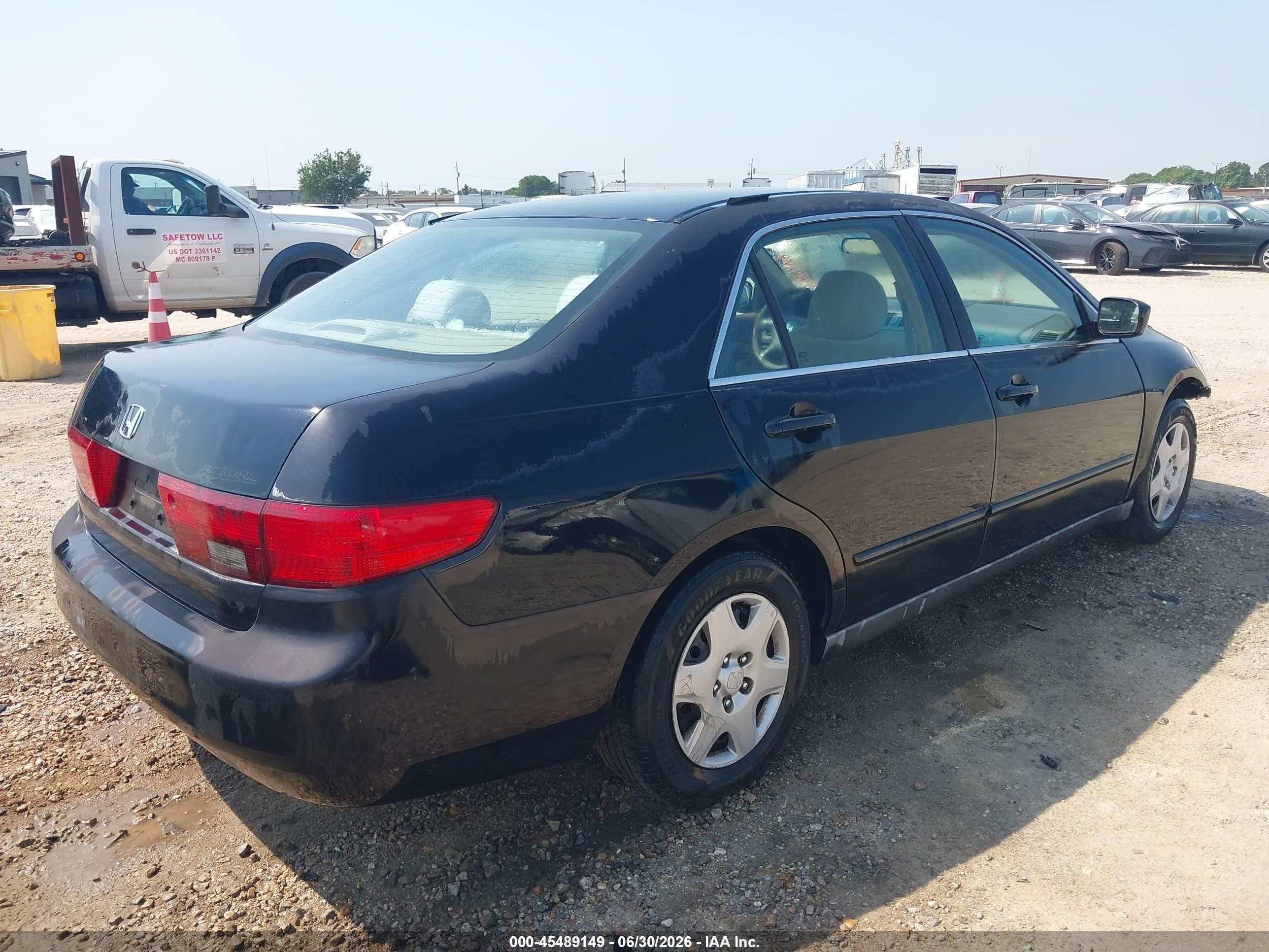 2005 Honda Accord 2.4 Lx Black vin: 1HGCM56445A182071