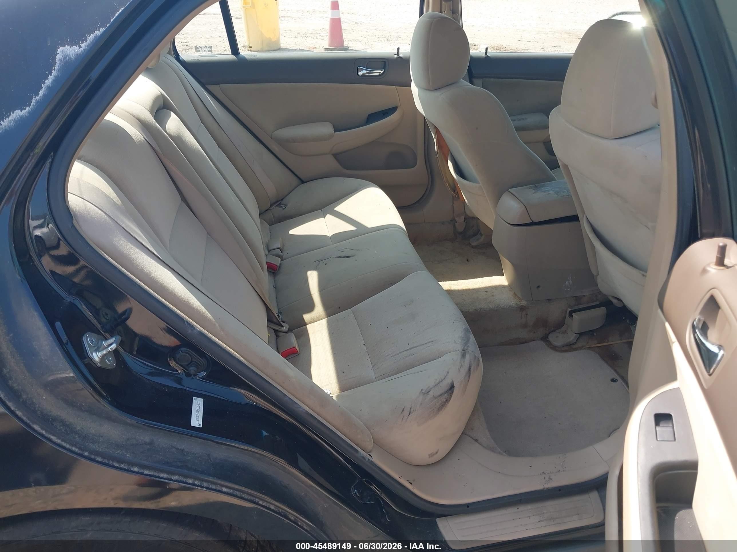 2005 Honda Accord 2.4 Lx Black vin: 1HGCM56445A182071