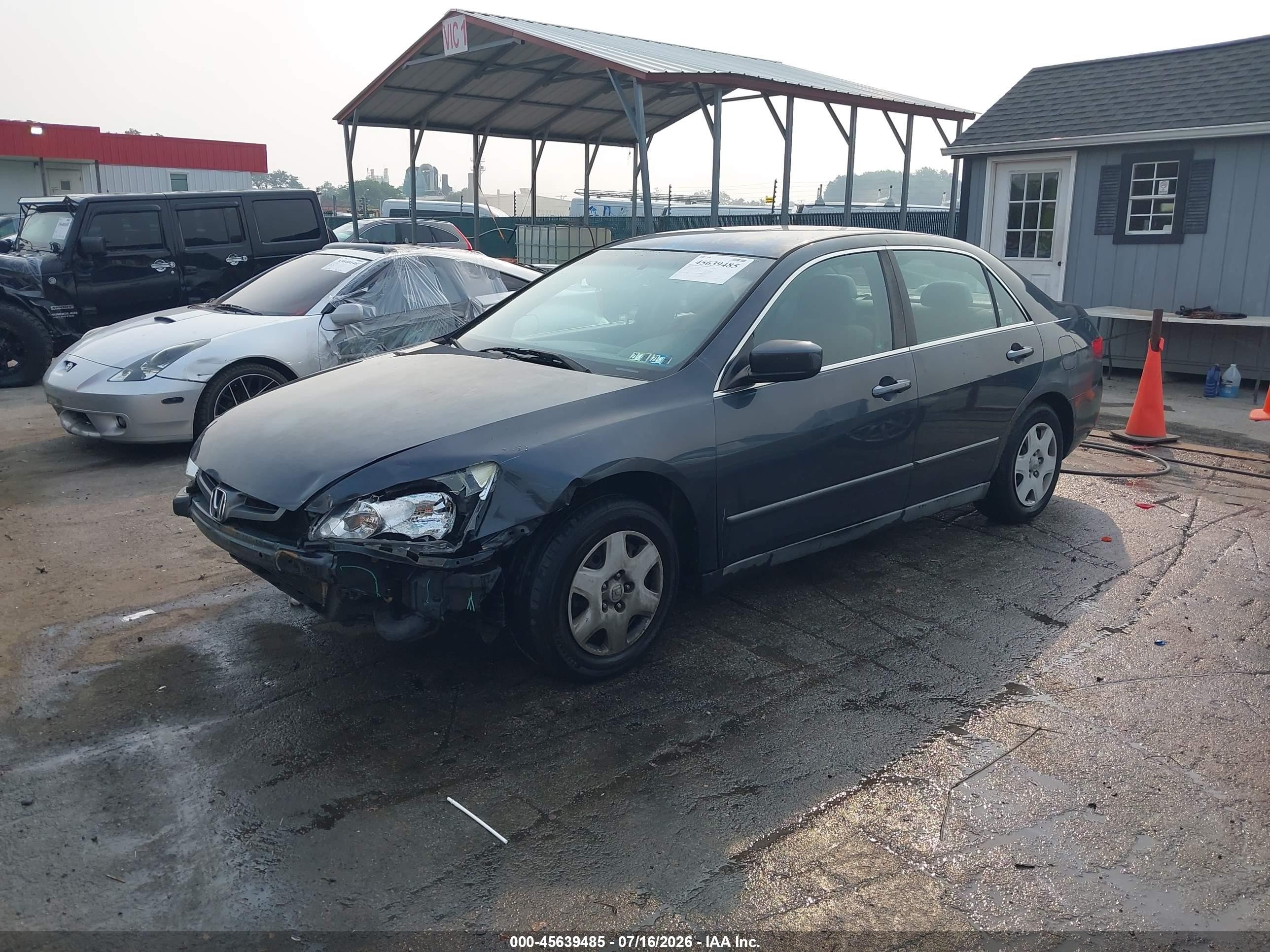 2005 Honda Accord 2.4 Lx Gray vin: 1HGCM56445A197184