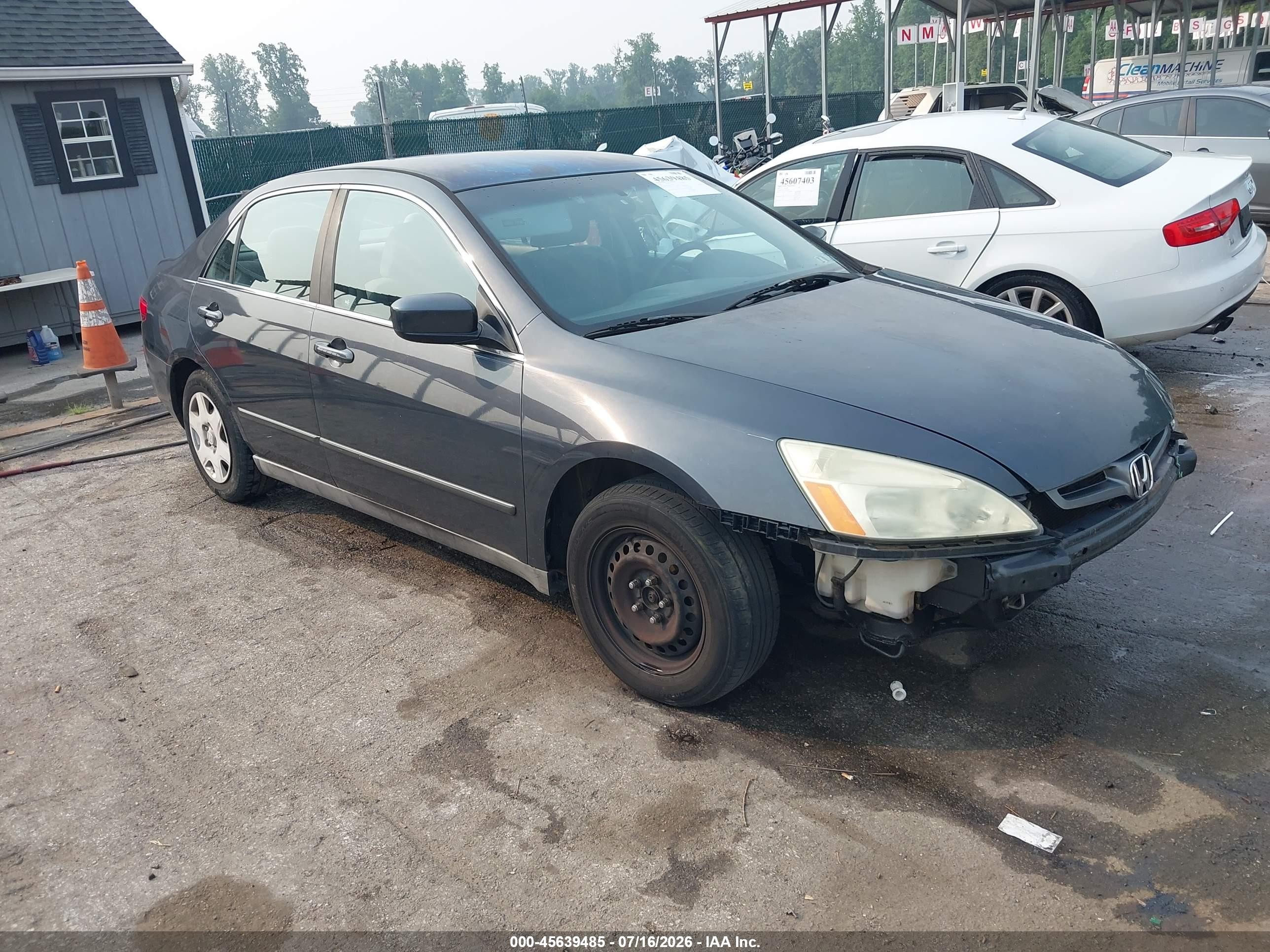 2005 Honda Accord 2.4 Lx Gray vin: 1HGCM56445A197184