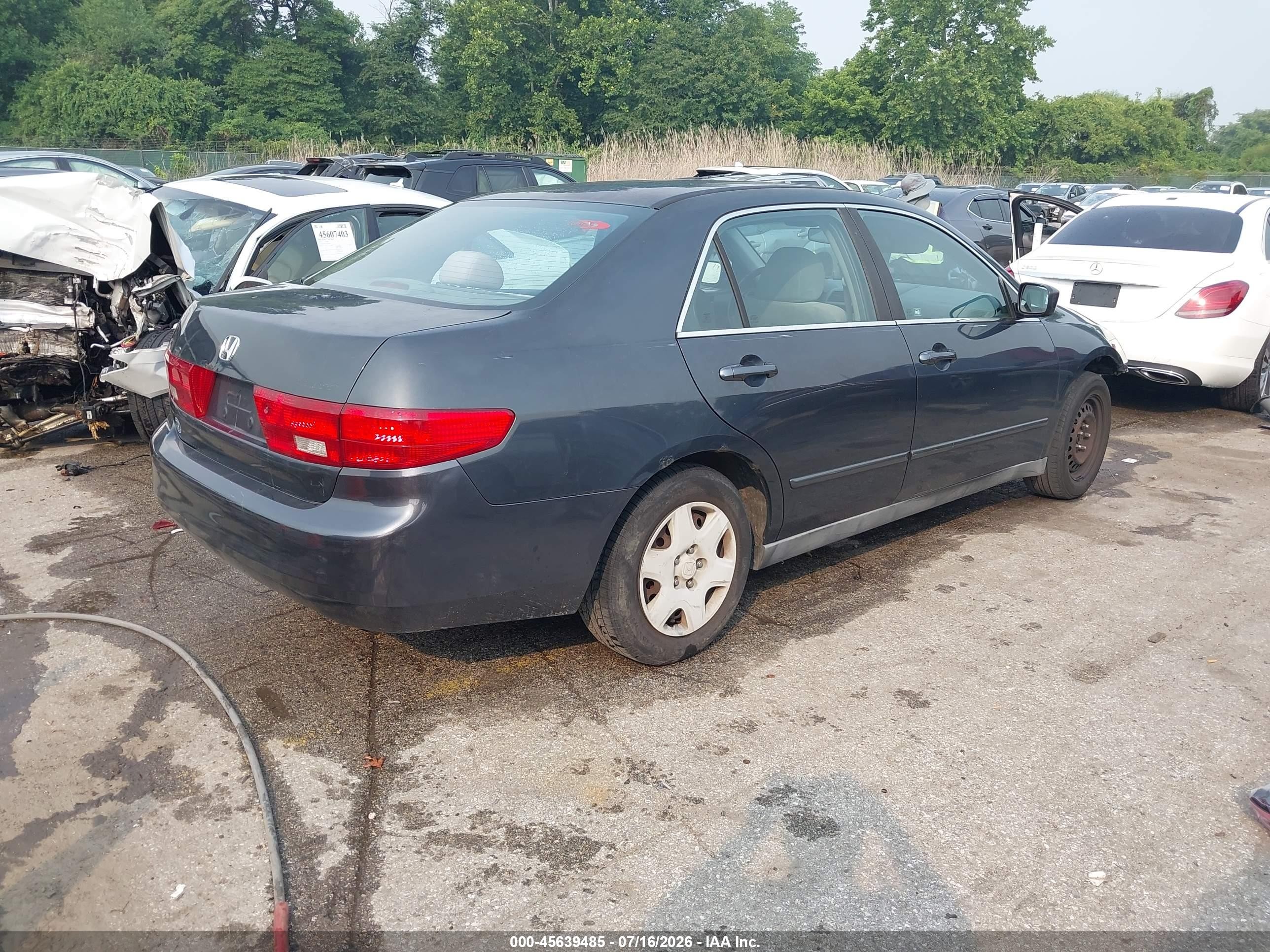 2005 Honda Accord 2.4 Lx Gray vin: 1HGCM56445A197184