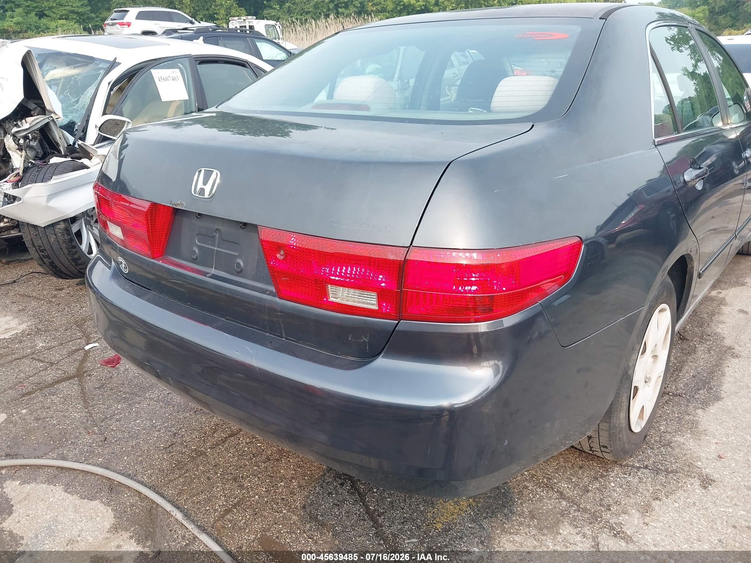 2005 Honda Accord 2.4 Lx Gray vin: 1HGCM56445A197184