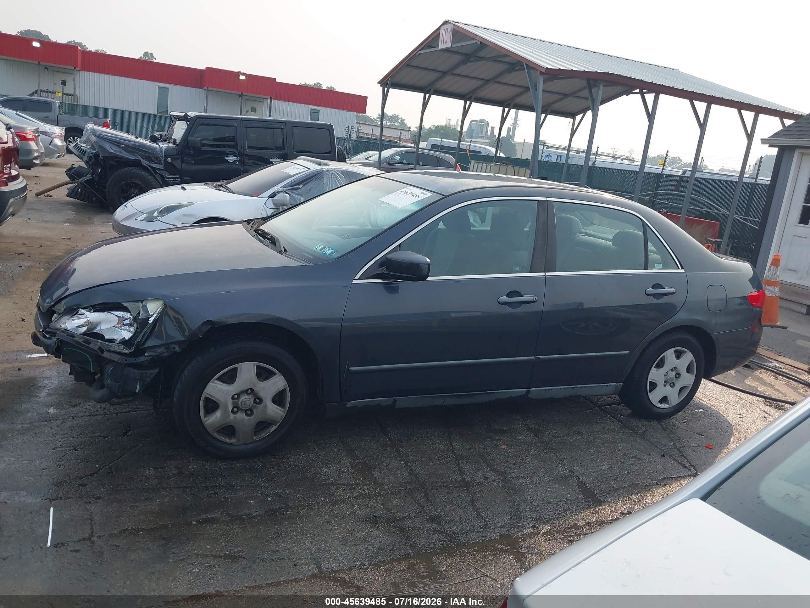 2005 Honda Accord 2.4 Lx Gray vin: 1HGCM56445A197184
