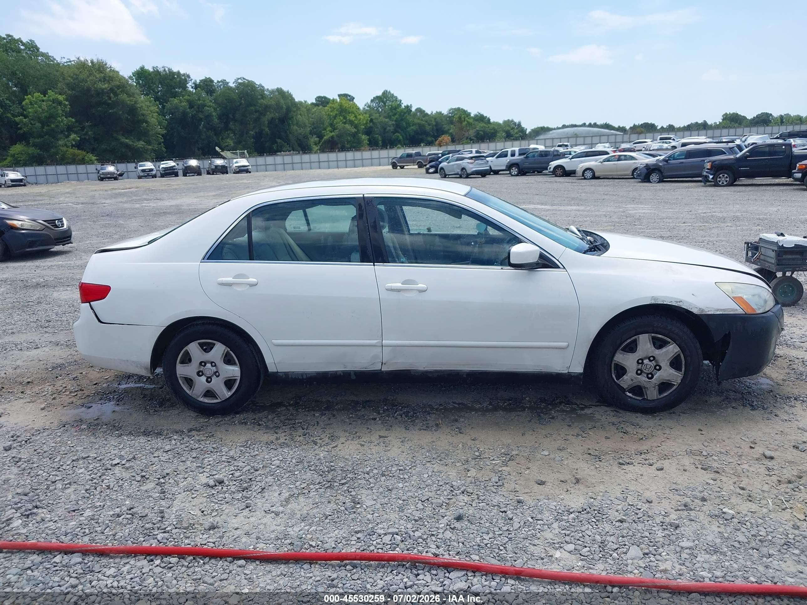 2005 Honda Accord 2.4 Lx White vin: 1HGCM56445L002642