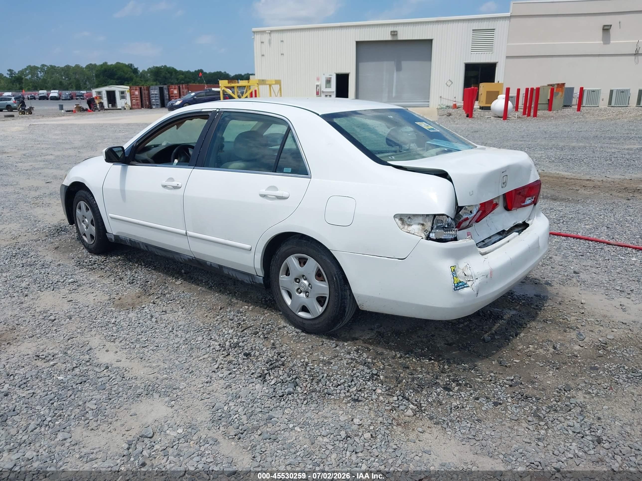 2005 Honda Accord 2.4 Lx White vin: 1HGCM56445L002642