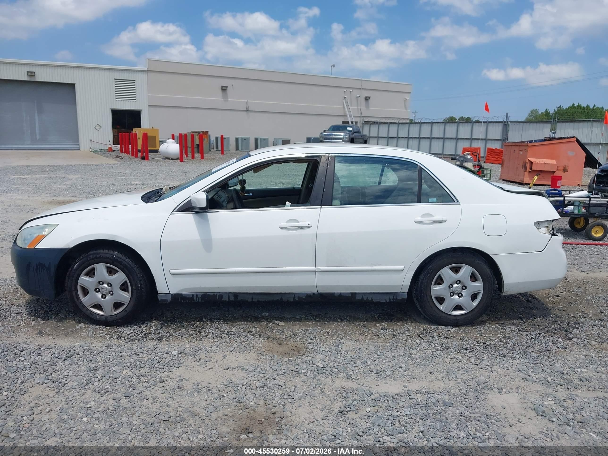 2005 Honda Accord 2.4 Lx White vin: 1HGCM56445L002642